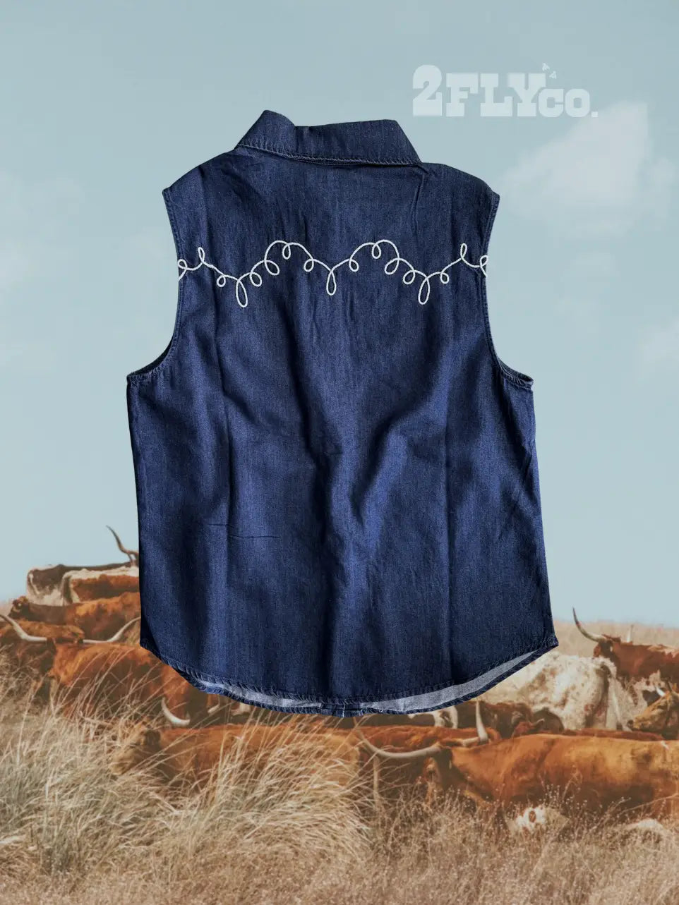 Dally Denim Sleeveless | Top — view 3