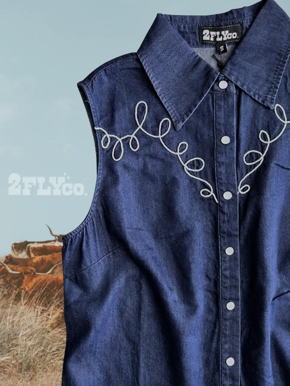 Dally Denim Sleeveless | Top — view 4