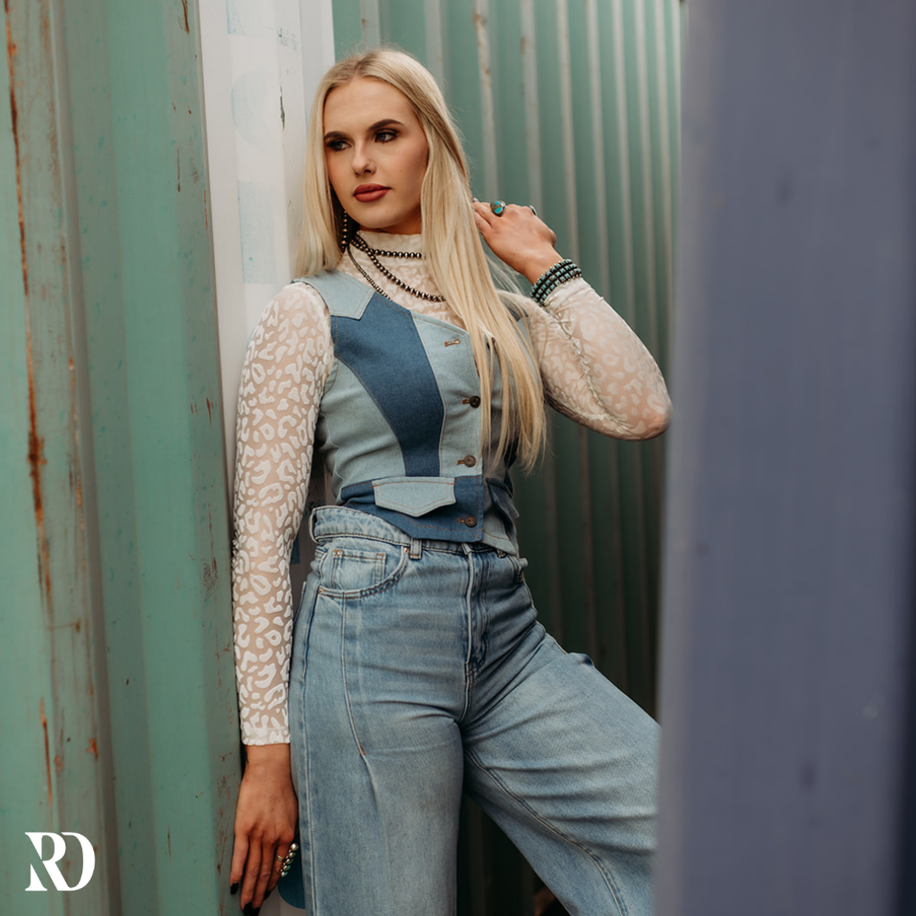 Demi Denim Patchwork | Vest