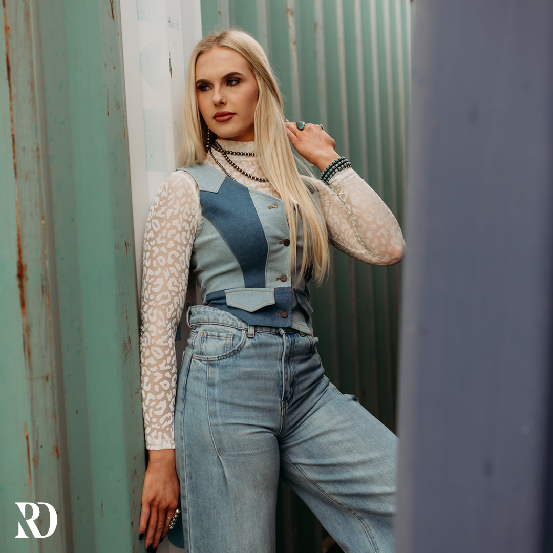 Demi Denim Patchwork | Vest