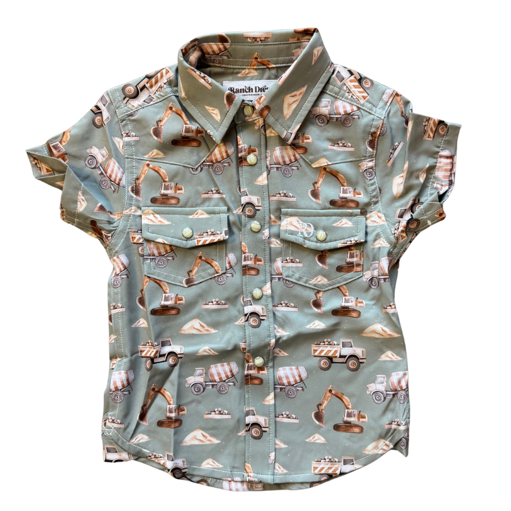 Toddler Button Down | Diggin It — view 3