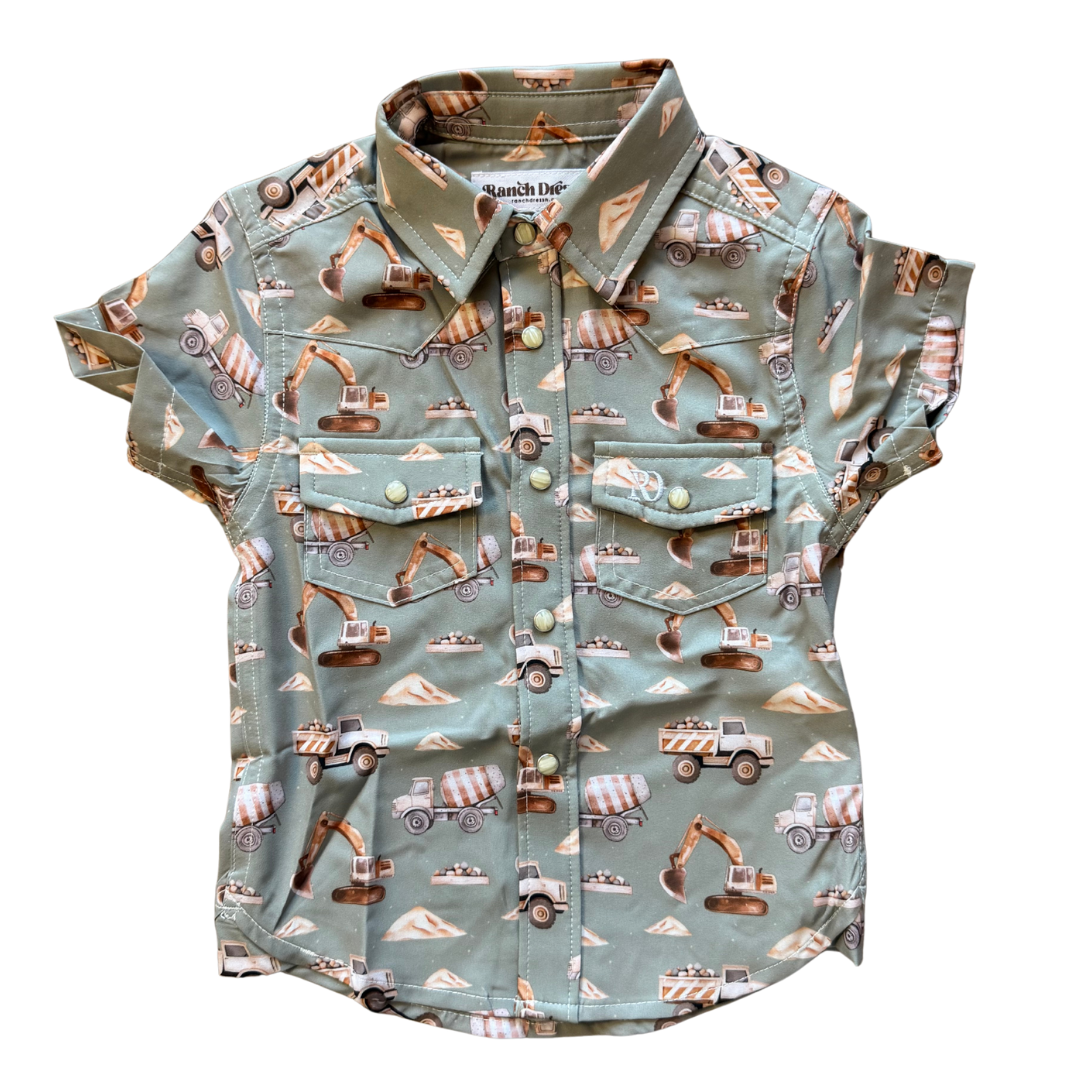Toddler Button Down | Diggin It — view 3