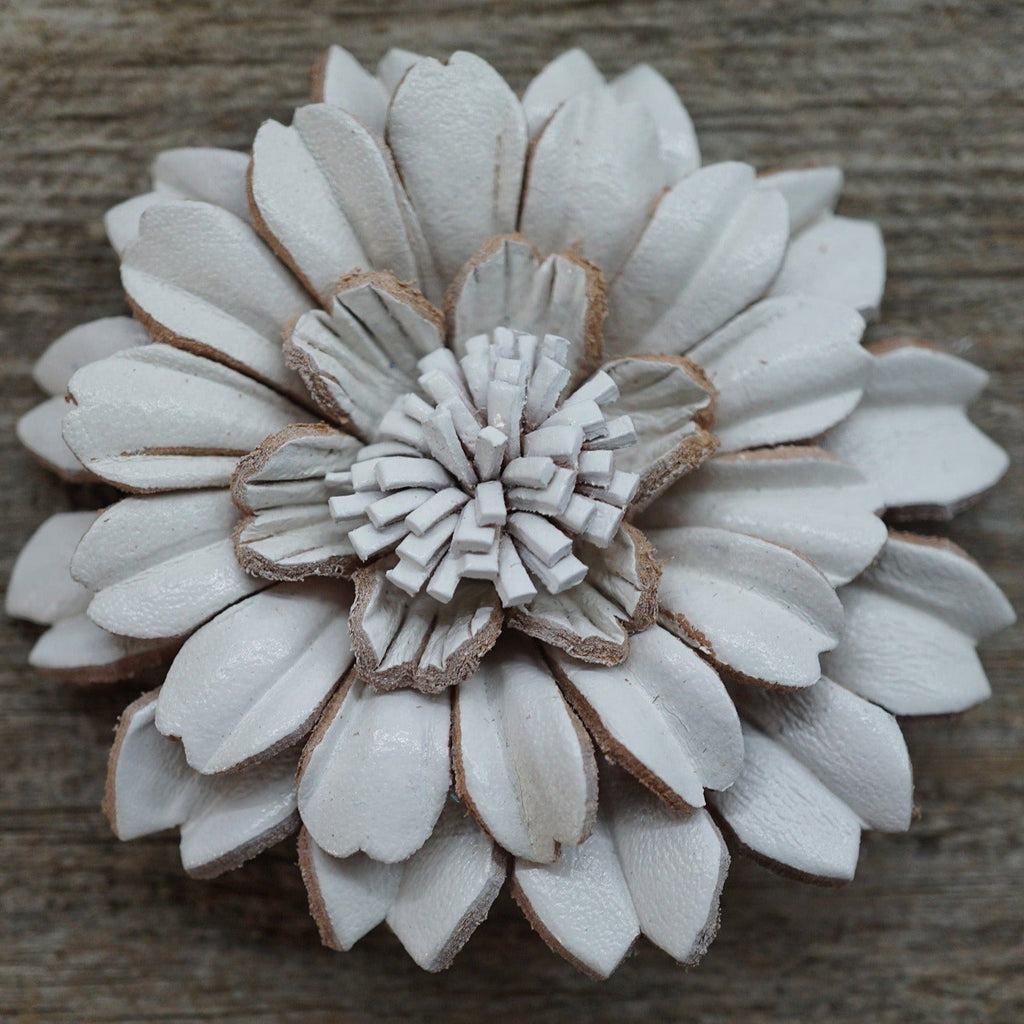 Hand Painted Leather Flowers - Daisies — view 3