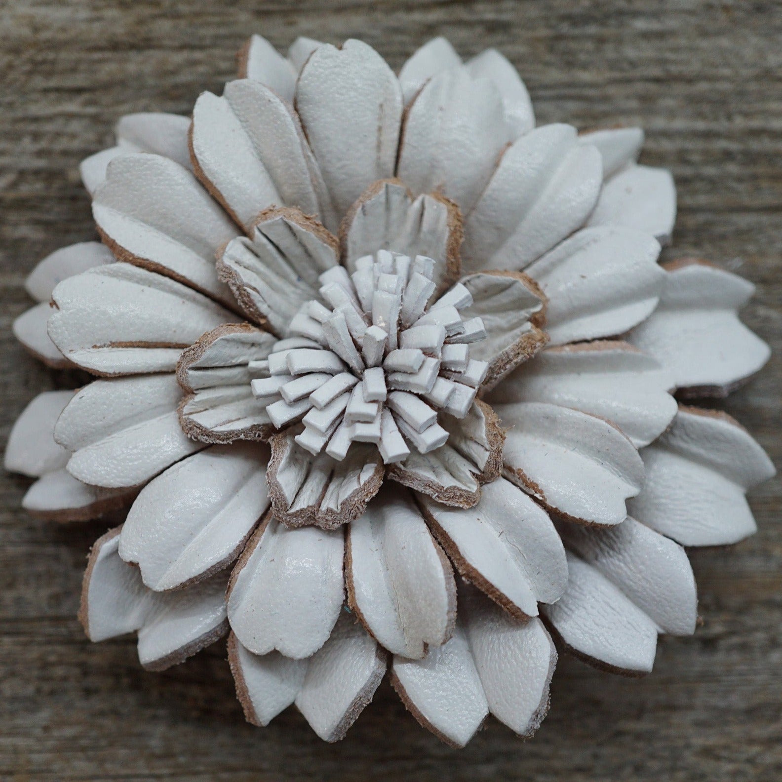 Hand Painted Leather Flowers - Daisies — view 3