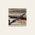 Dark Oil Basketweave Wither Strap #WS113 on a warm cream background