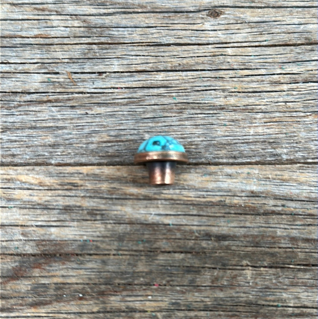 Round Turquoise Cabochon Western Concho 1/2" CABTQR — view 2