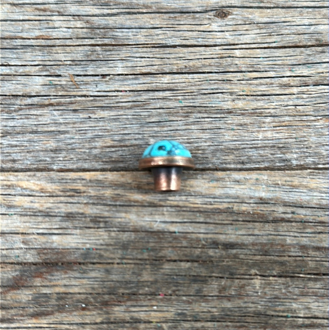 Round Turquoise Cabochon Western Concho 1/2" CABTQR — view 2