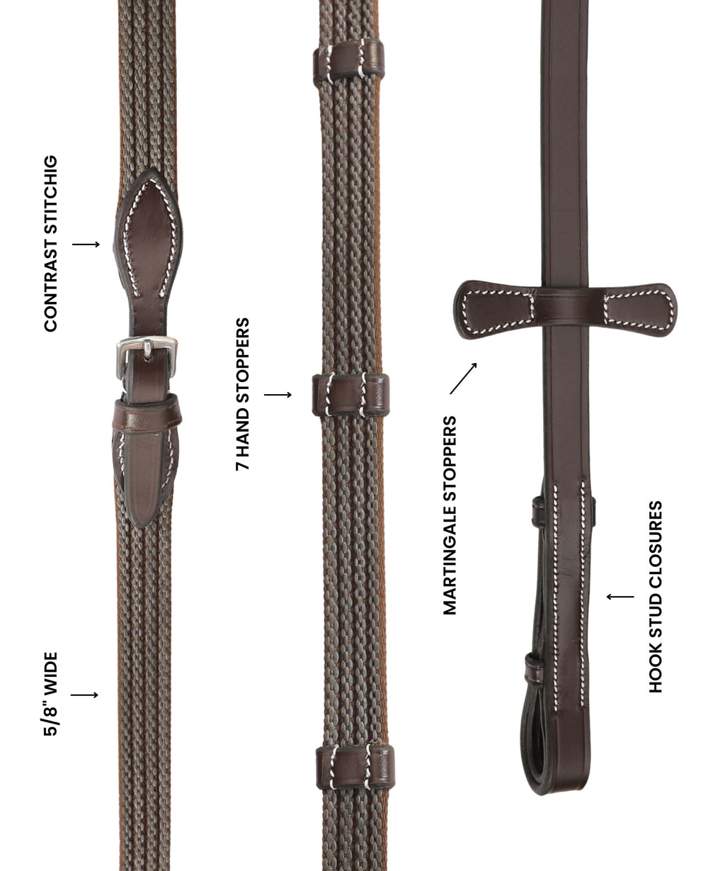 ExionPro Rubber Web Reins by Bridles & Reins - alternate view 5