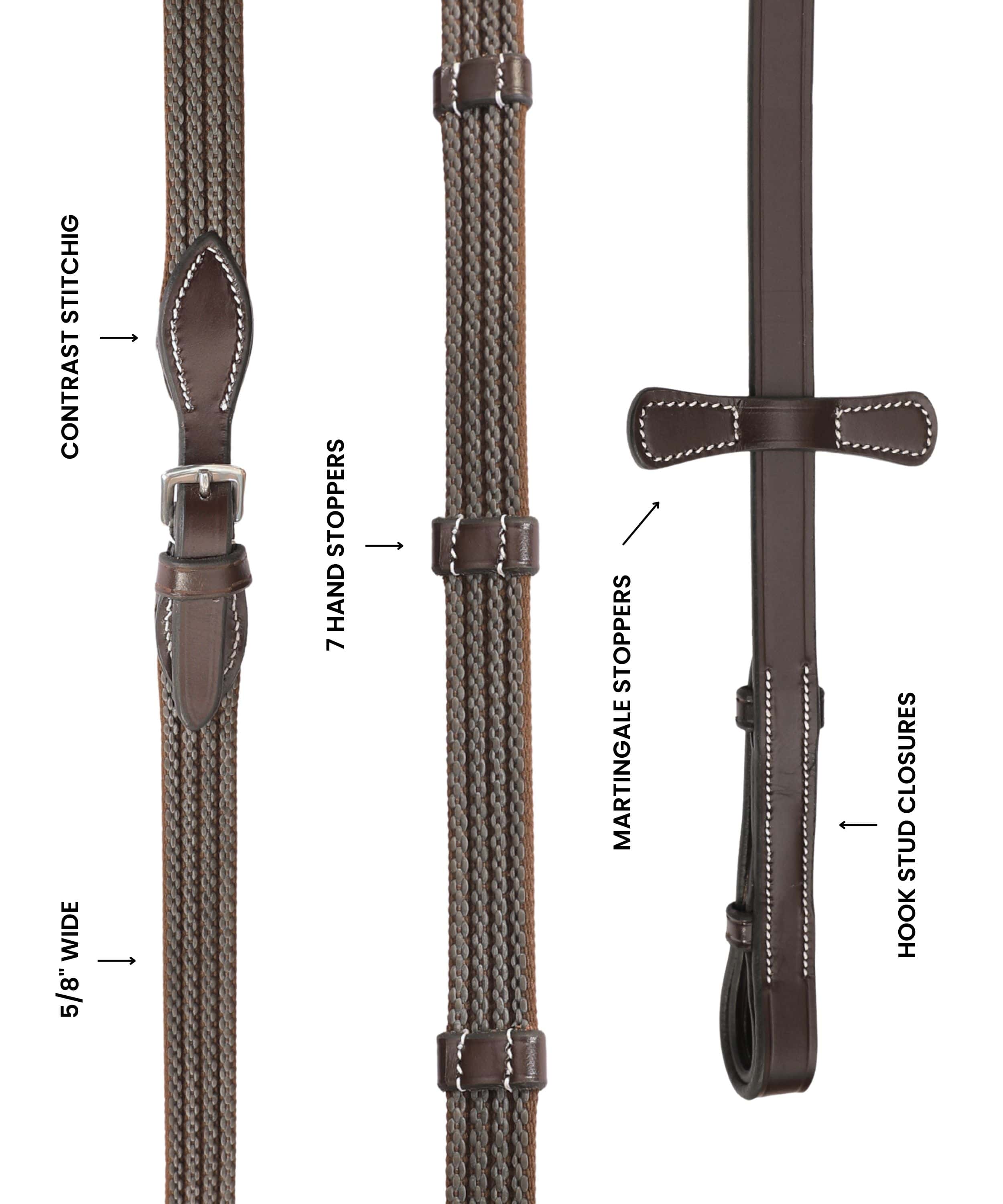 ExionPro Rubber Web Reins by Bridles & Reins - alternate view 5