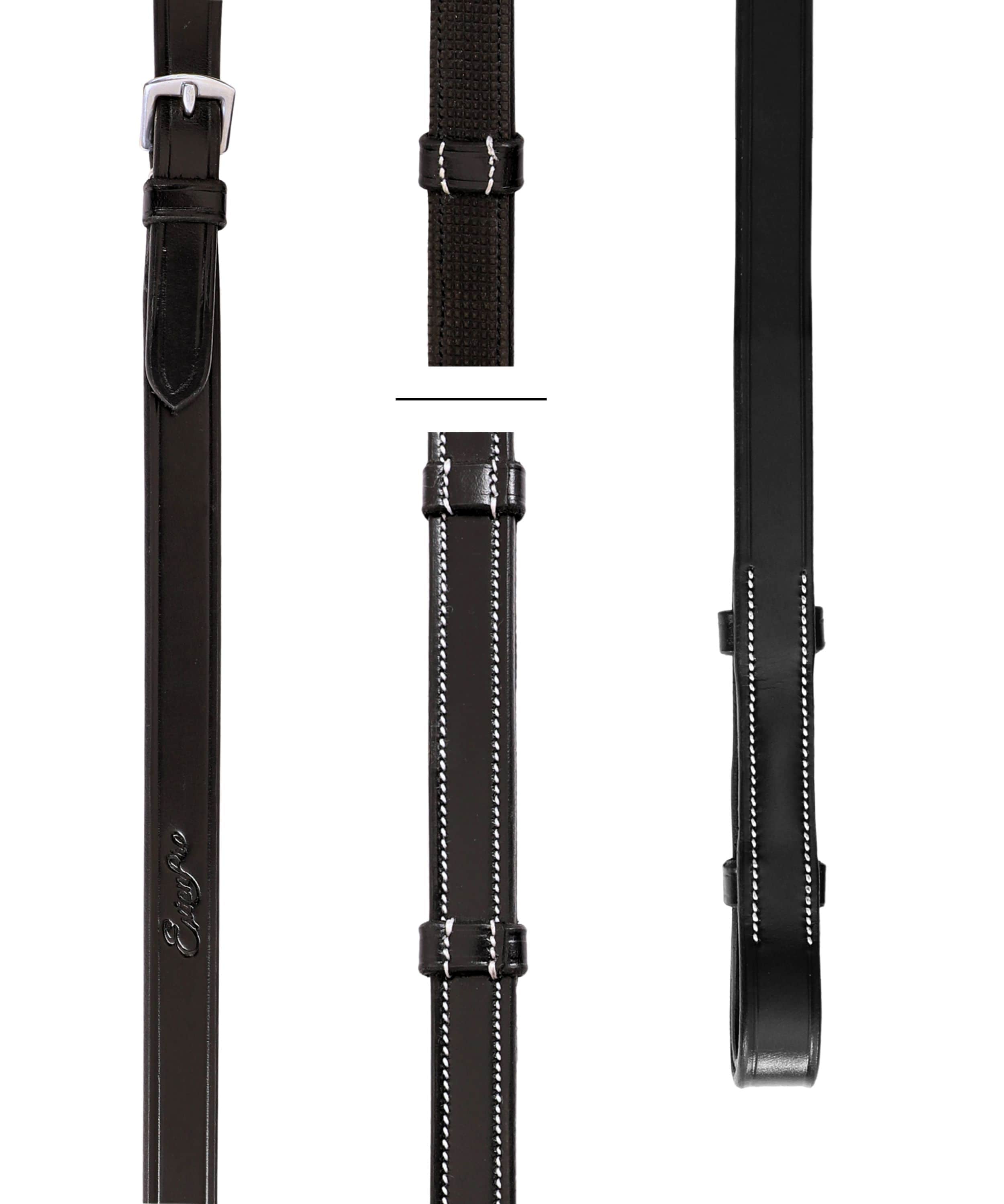 ExionPro Rubber Lined Leather Reins by Bridles & Reins
