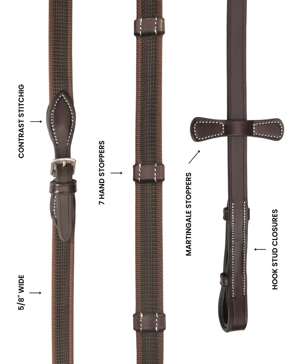 ExionPro Rubberized Web Reins by Bridles & Reins - alternate view 5