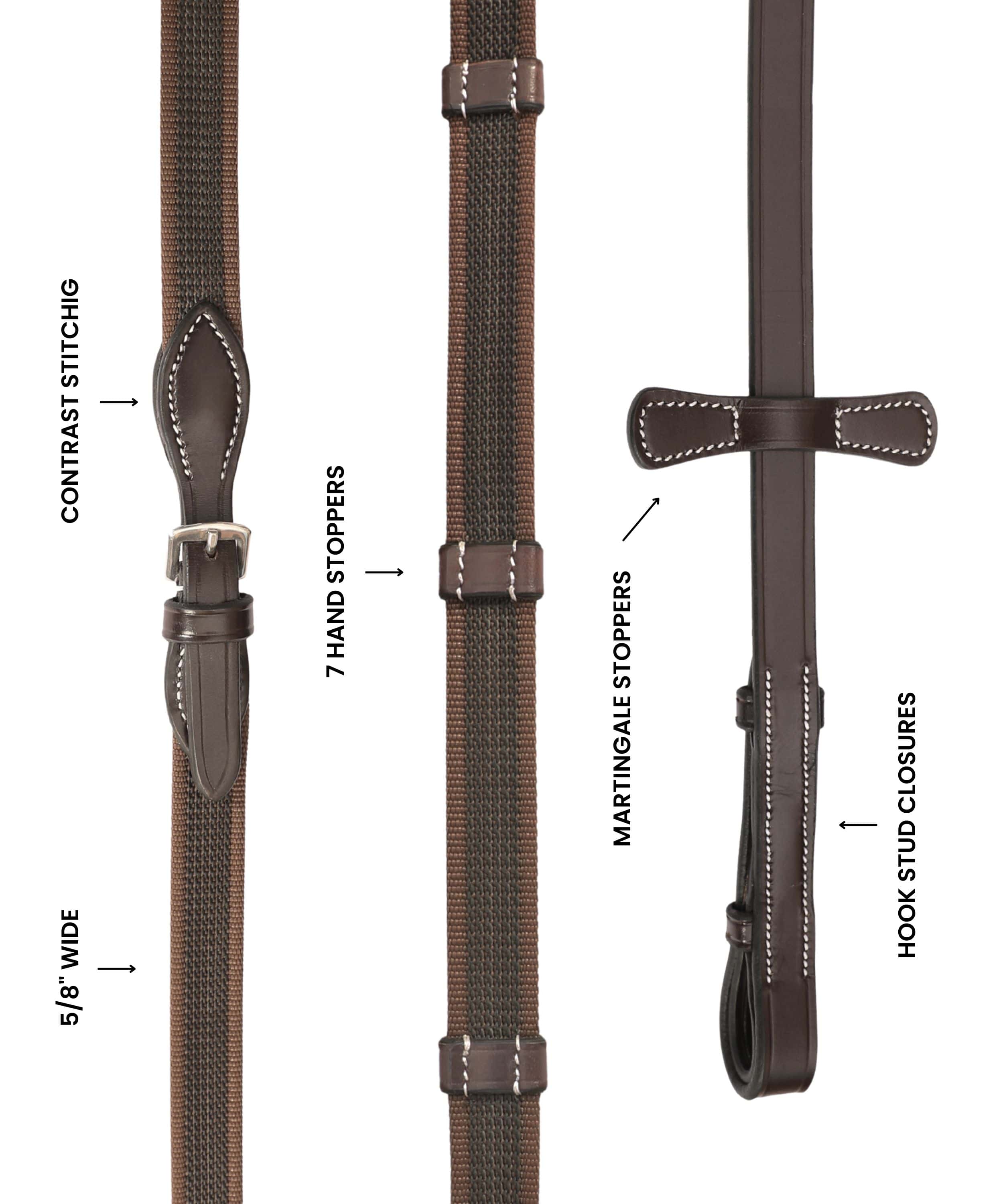 ExionPro Rubberized Web Reins by Bridles & Reins - alternate view 5