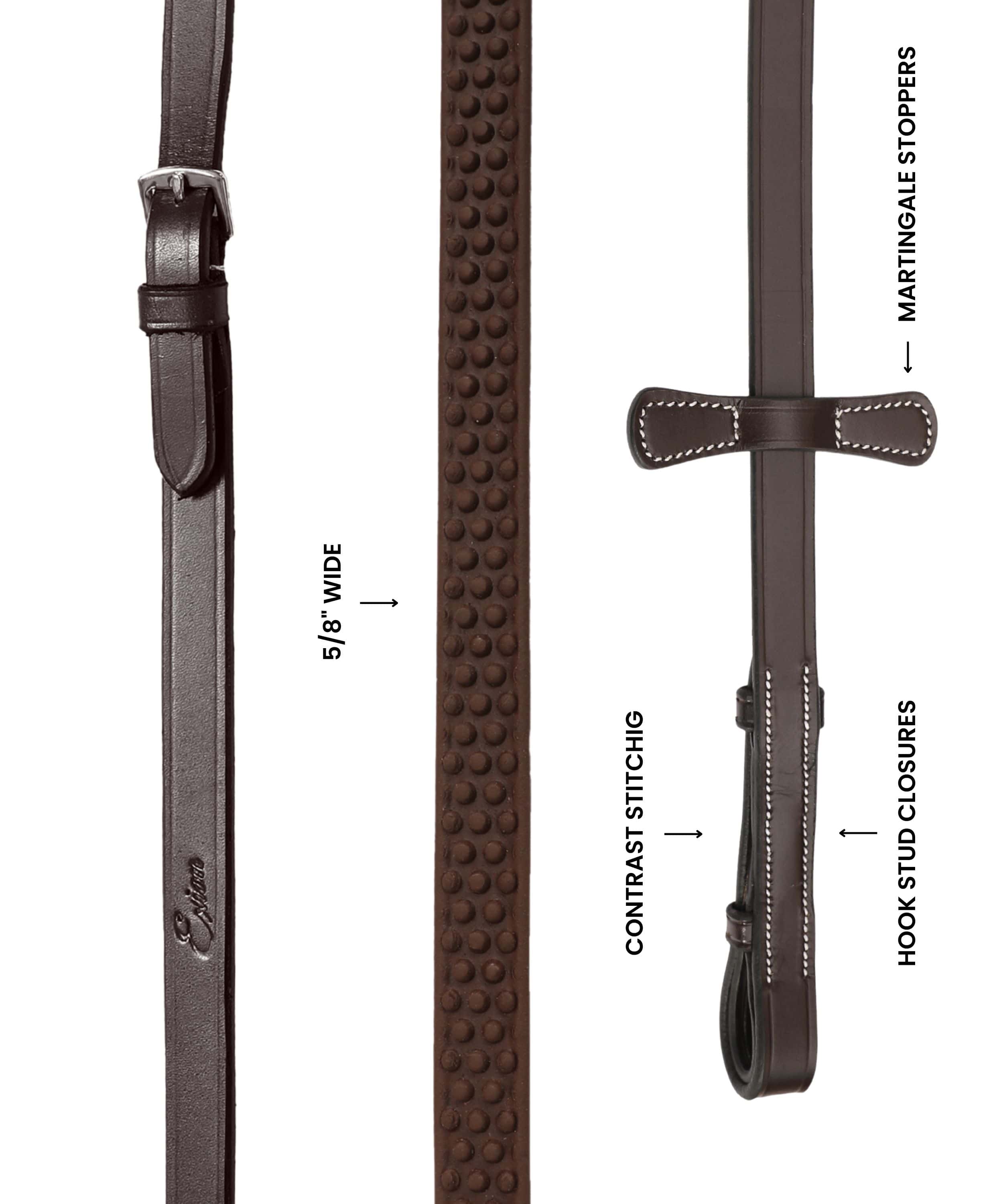 ExionPro Dotted Rubber Reins by Bridles & Reins - alternate view 5