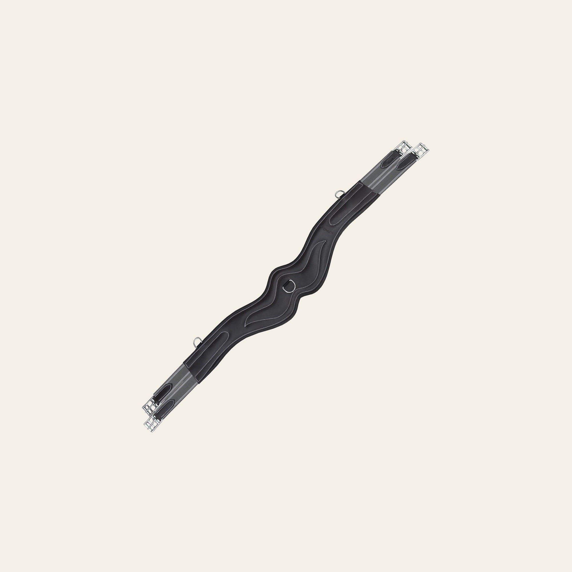 ExionPro 'AdaptLine' Wave Girth - Grey Elastic with White Lines on a warm cream background