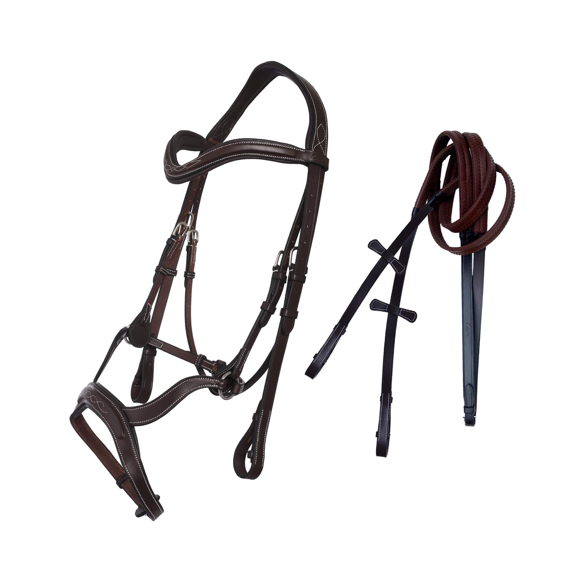ExionPro Anatomical Drop Noseband Bridle with Reins by Bridles & Reins - alternate view 2