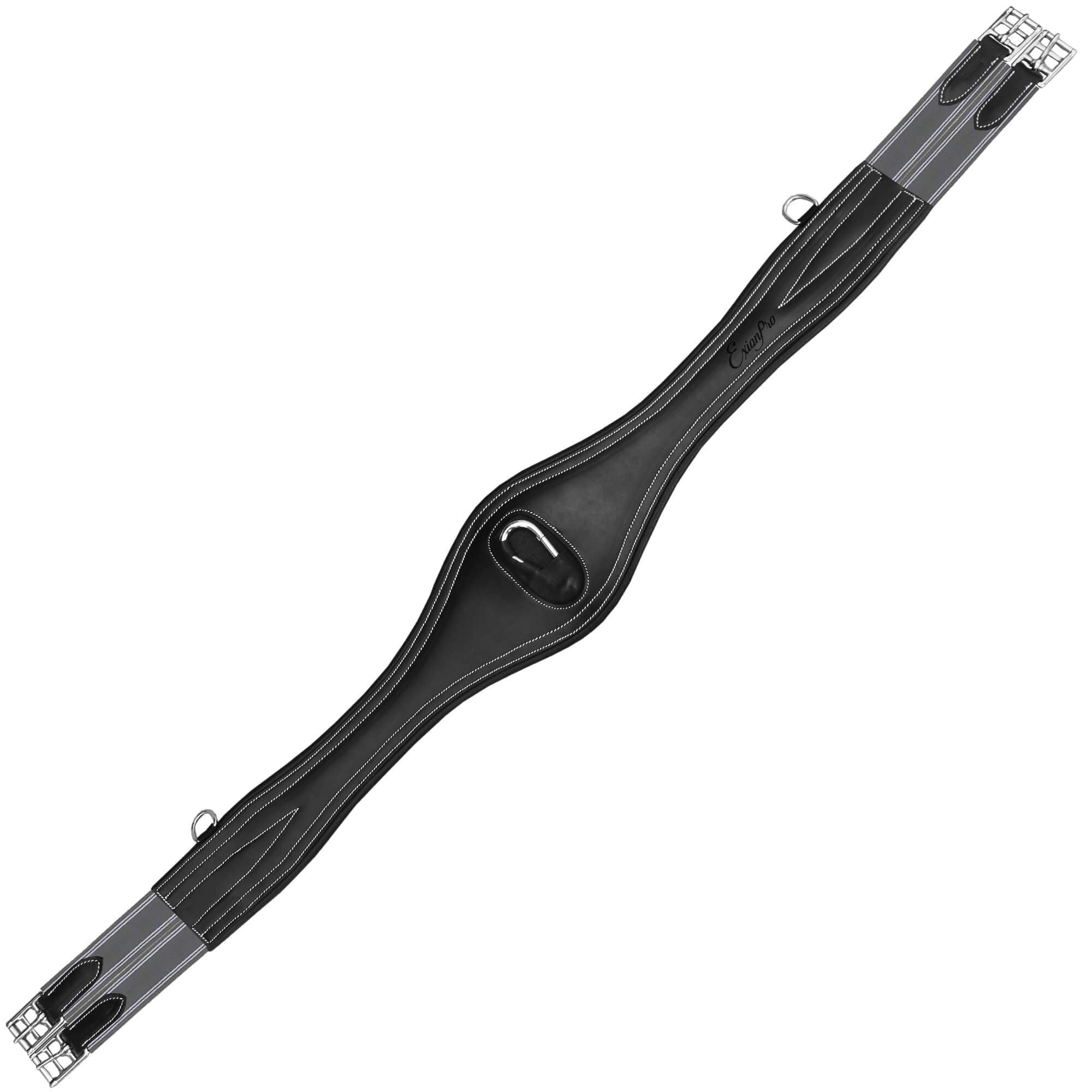 ExionPro 'Snap' Girth - Grey Elastic with White Lines by Bridles & Reins - alternate view 2