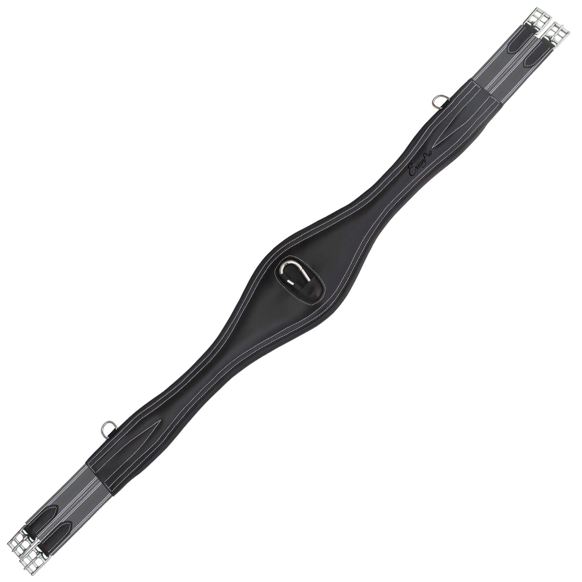 ExionPro 'Snap' Girth - Grey Elastic with White Lines by Bridles & Reins