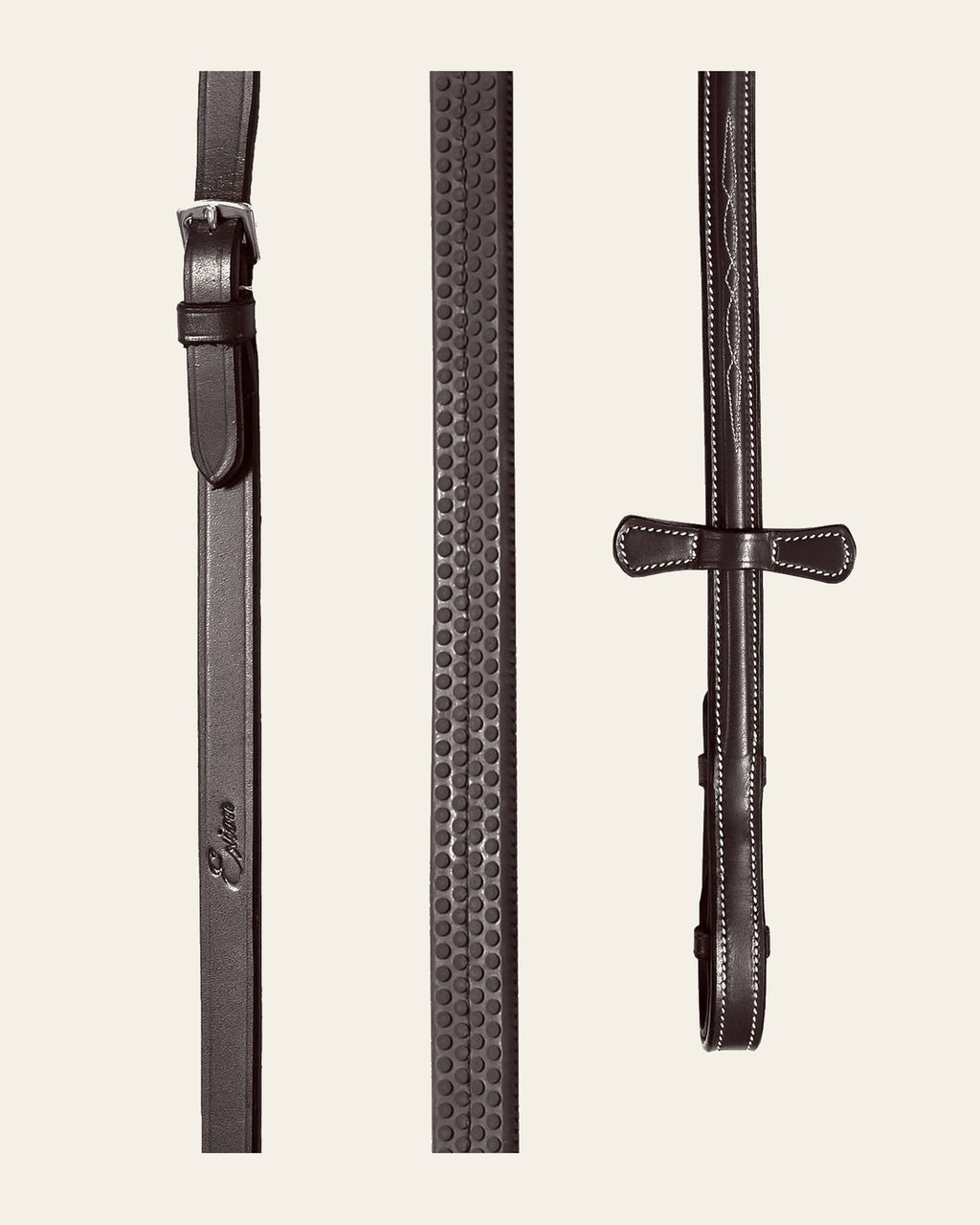 ExionPro Rubber Reins with Fancy Stitching