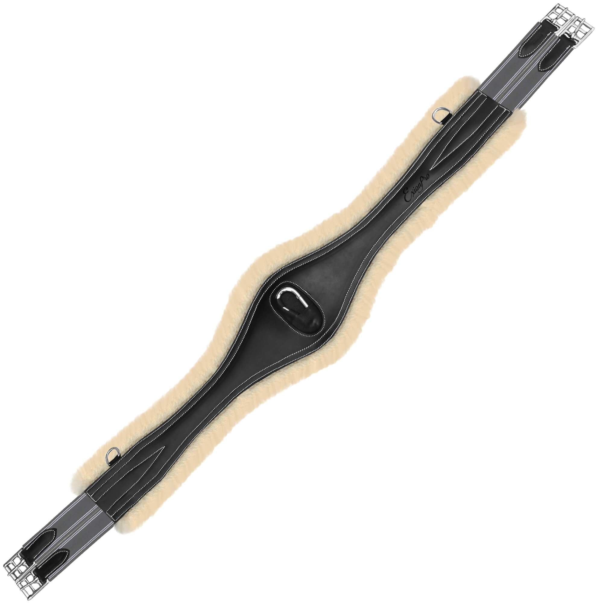 ExionPro 'Snap' Girth - Grey Elastic with White Lines by Bridles & Reins - alternate view 4