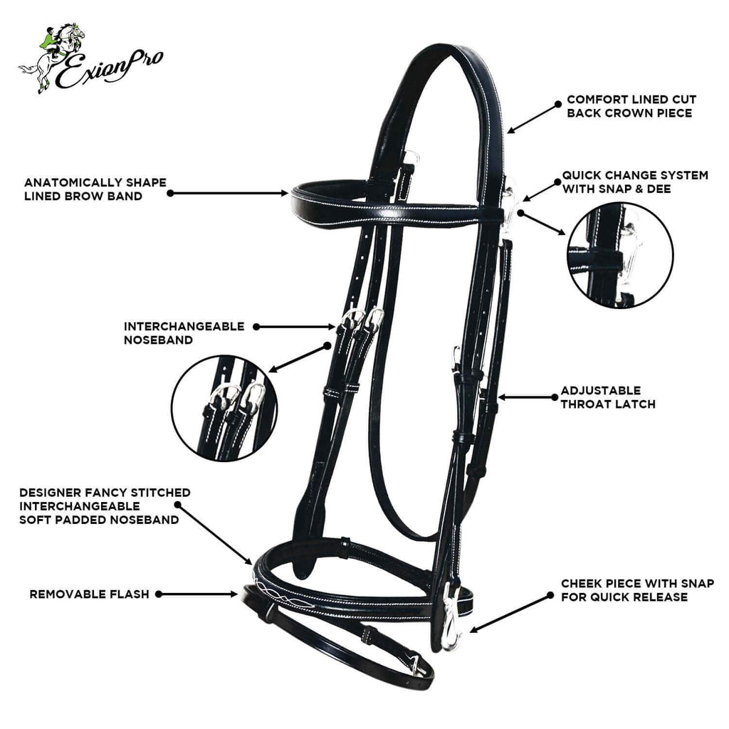 Replacement Crownpiece of ExionPro Quick Release Working Bridle by Bridles & Reins - alternate view 2