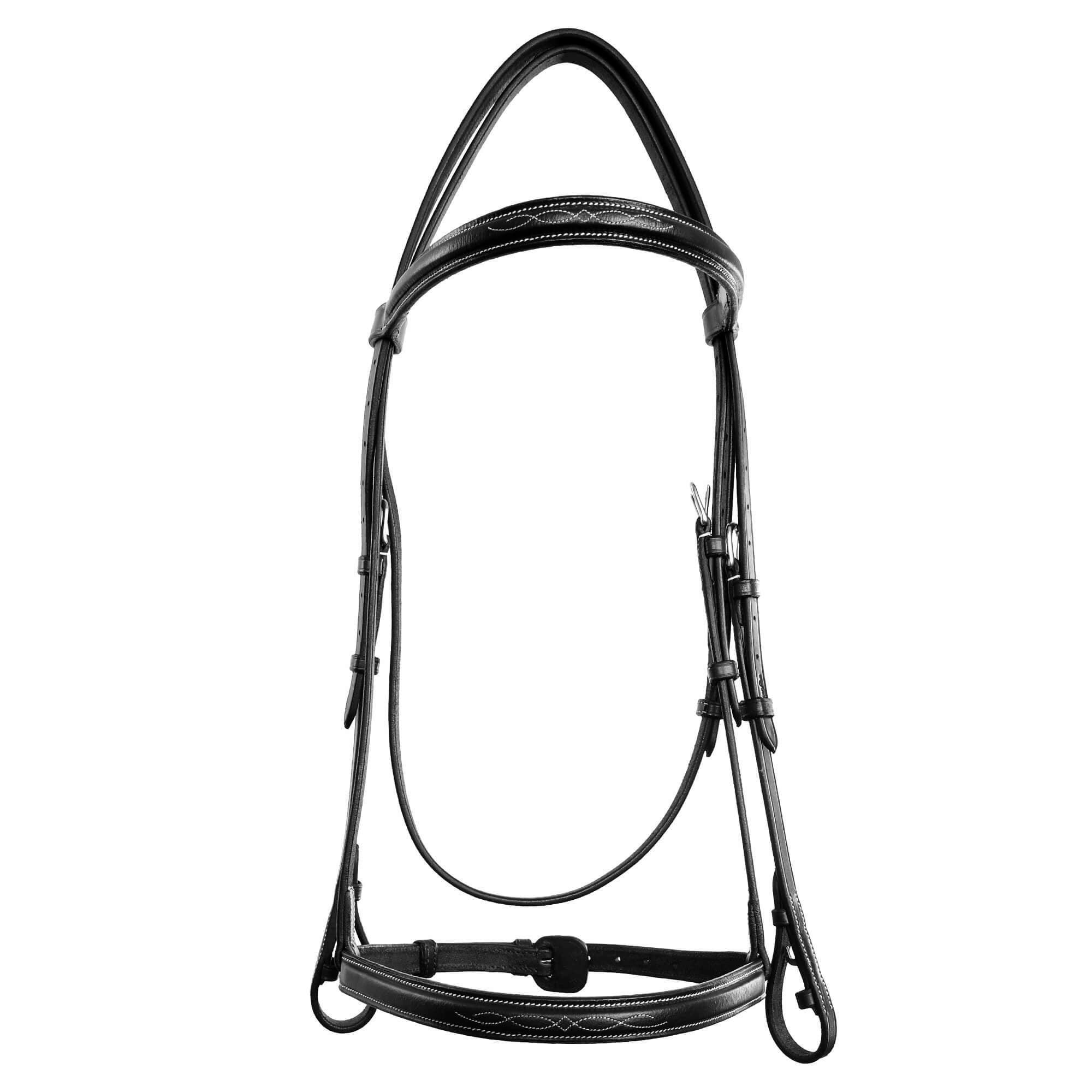 ExionPro Raised Thin Noseband Traditional Hunter Bridle with Reins by Bridles & Reins - alternate view 3