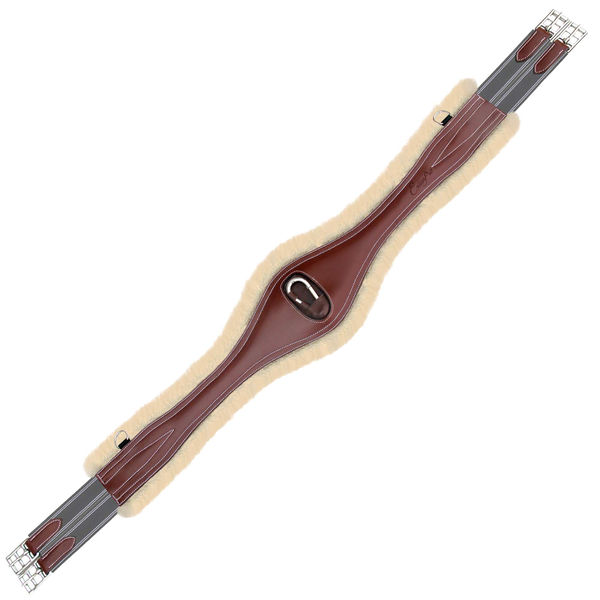ExionPro 'Snap' Girth - Grey Elastic with White Lines by Bridles & Reins - alternate view 6