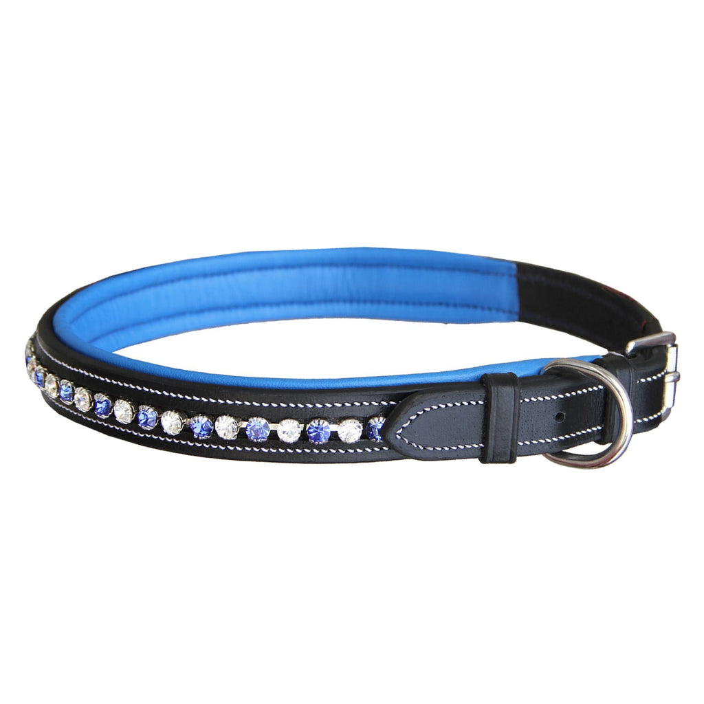 ExionPro White & Blue Bling Dog Collar by Bridles & Reins - alternate view 3