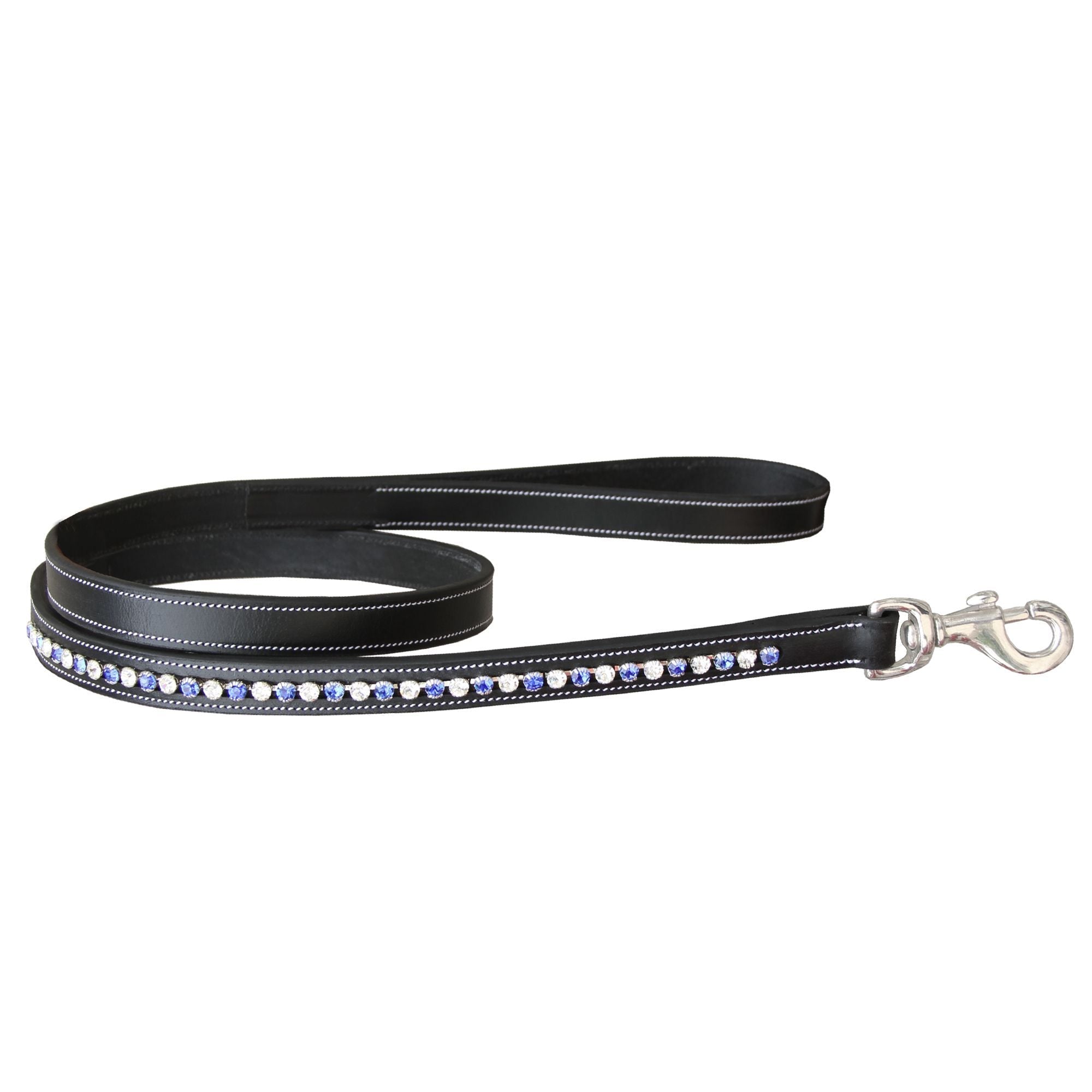 ExionPro White & Blue Bling Dog Leash by Bridles & Reins - alternate view 4