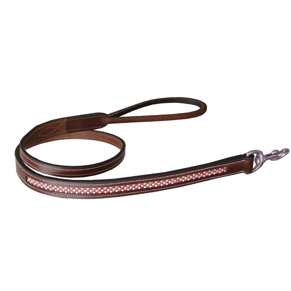 ExionPro Red Bling Padded Dog Leash by Bridles & Reins - alternate view 2