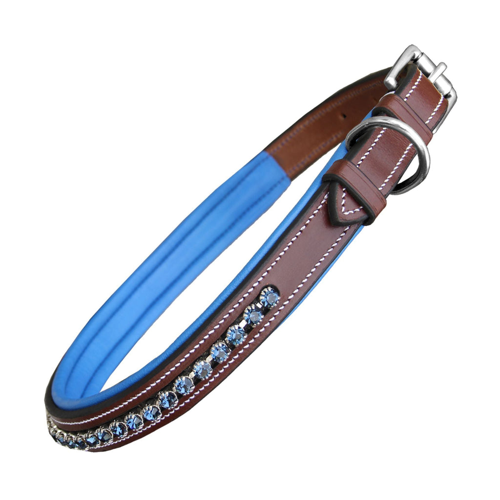 ExionPro Dark Blue Bling Dog Collar by Bridles & Reins
