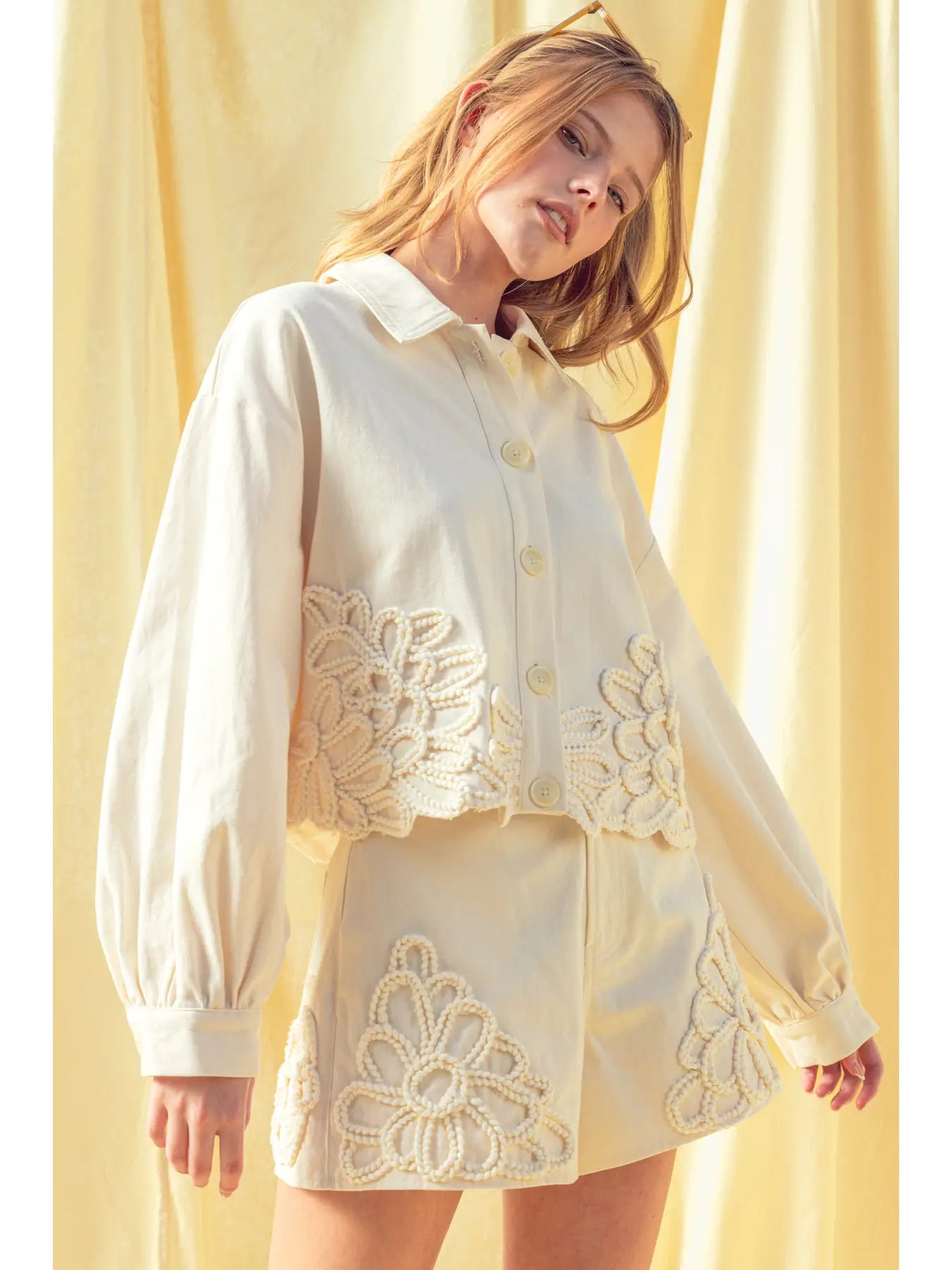 Finley Floral Cropped | Jacket — view 2