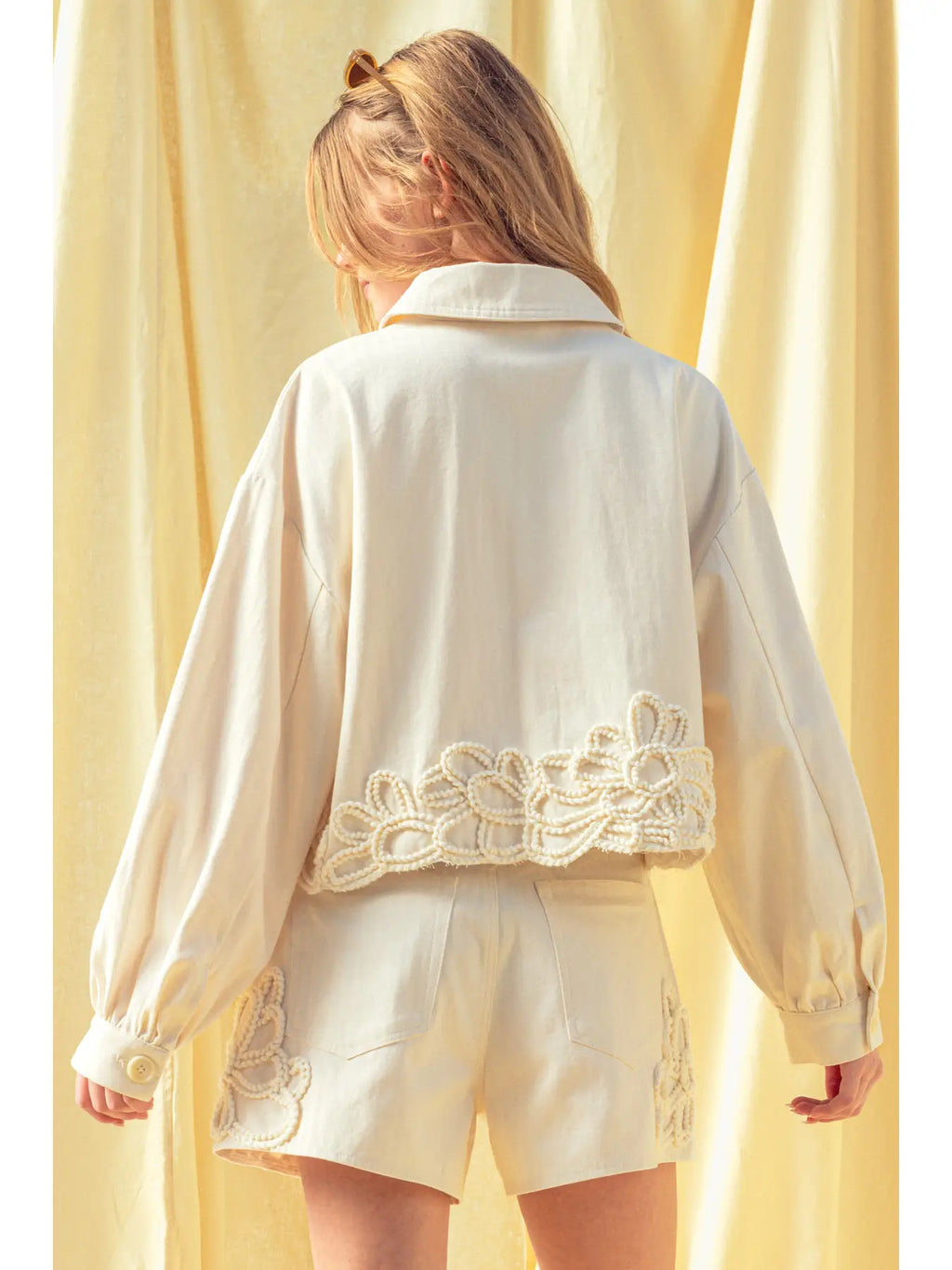 Finley Floral Cropped | Jacket — view 3