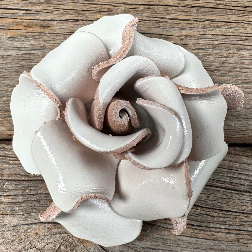 Hand Painted Leather Flowers - Roses — view 2