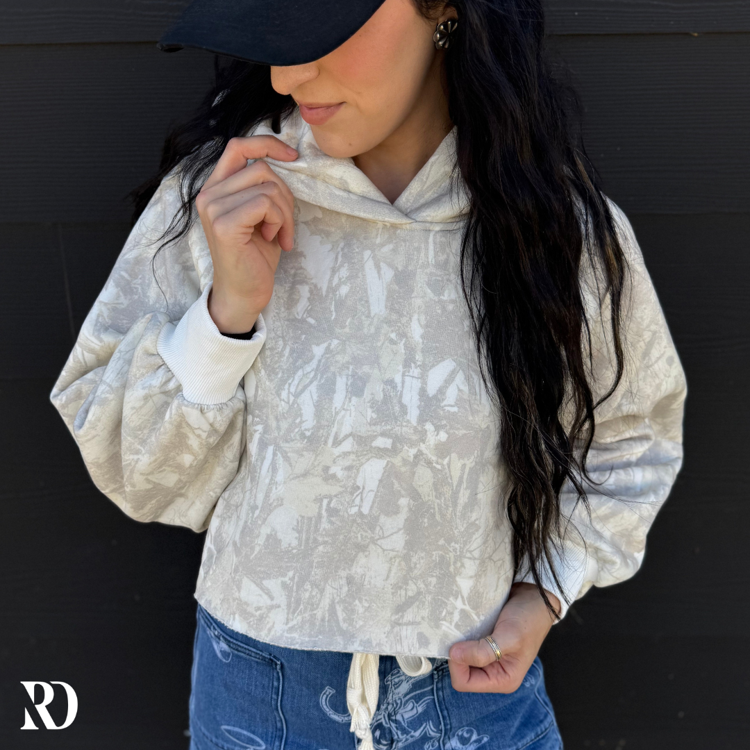 Frostline Camo Cropped | Hoodie