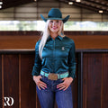 God Is Good Deep Teal Satin Performance Rodeo Shirt