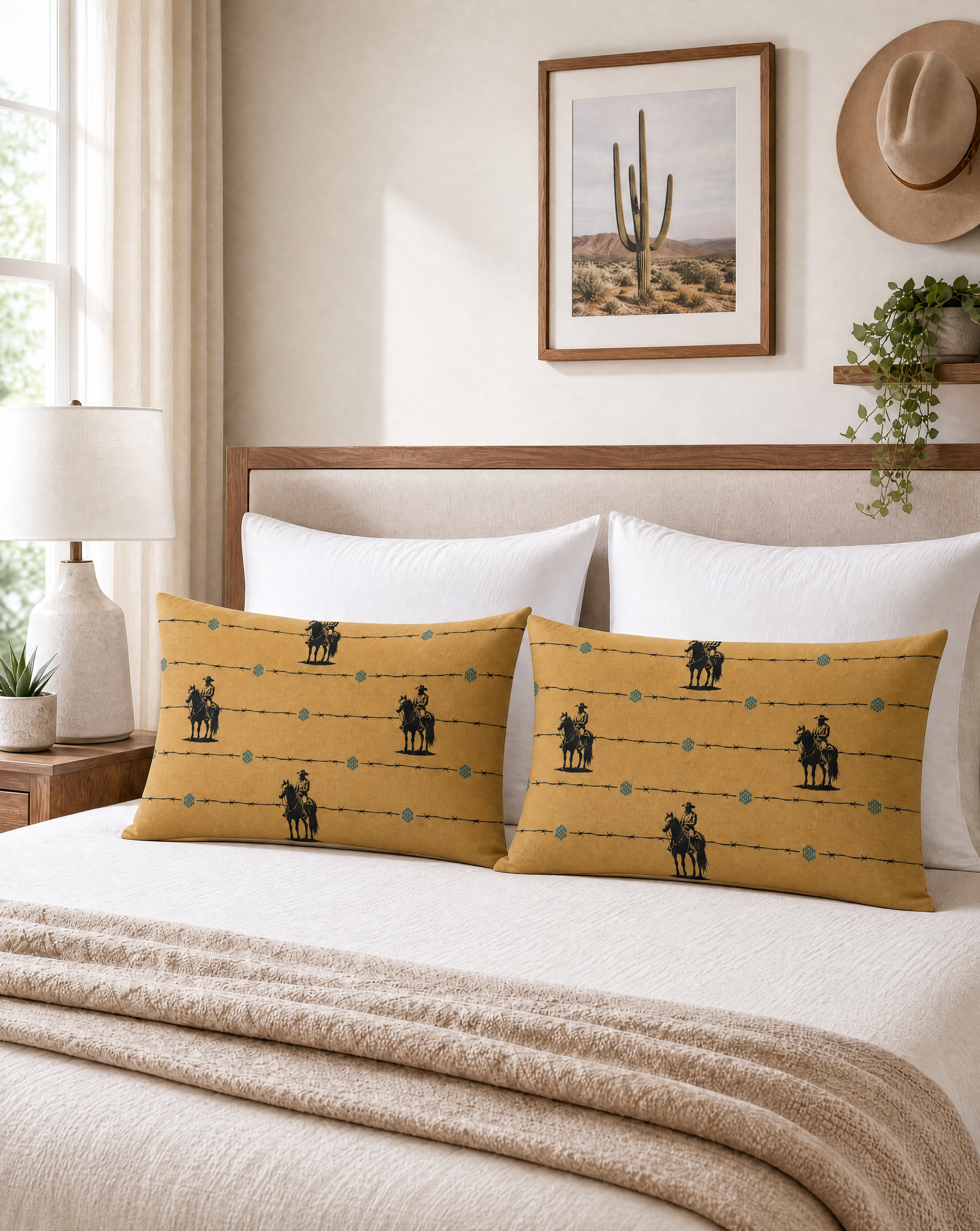 Baha Ranch Saddle Up Pillow Case Caramel Made in America by Baha Ranch Western Wear - product image 2