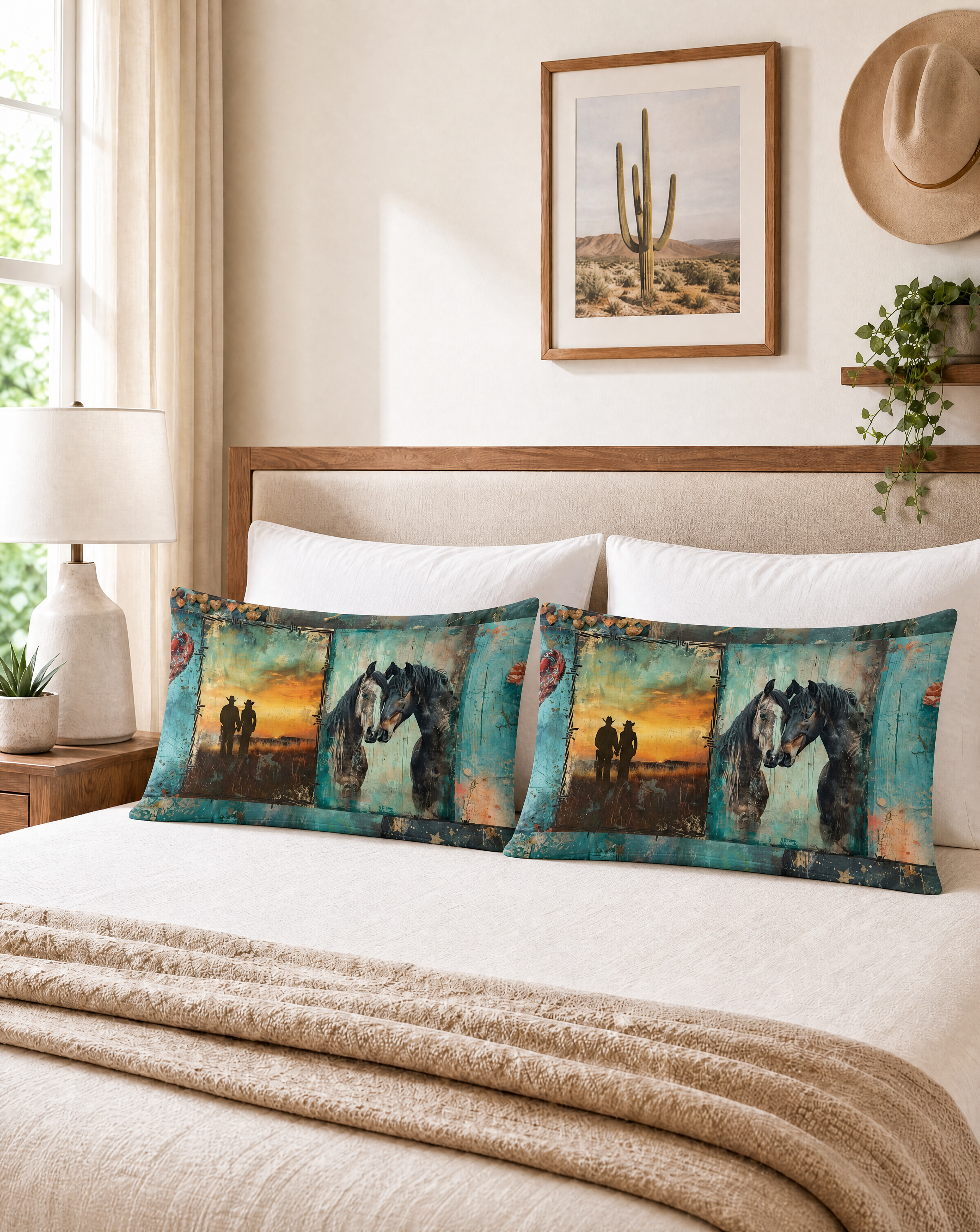 Baha Ranch Turquoise Dreams Pillow Case Made in America by Baha Ranch Western Wear - product image 3