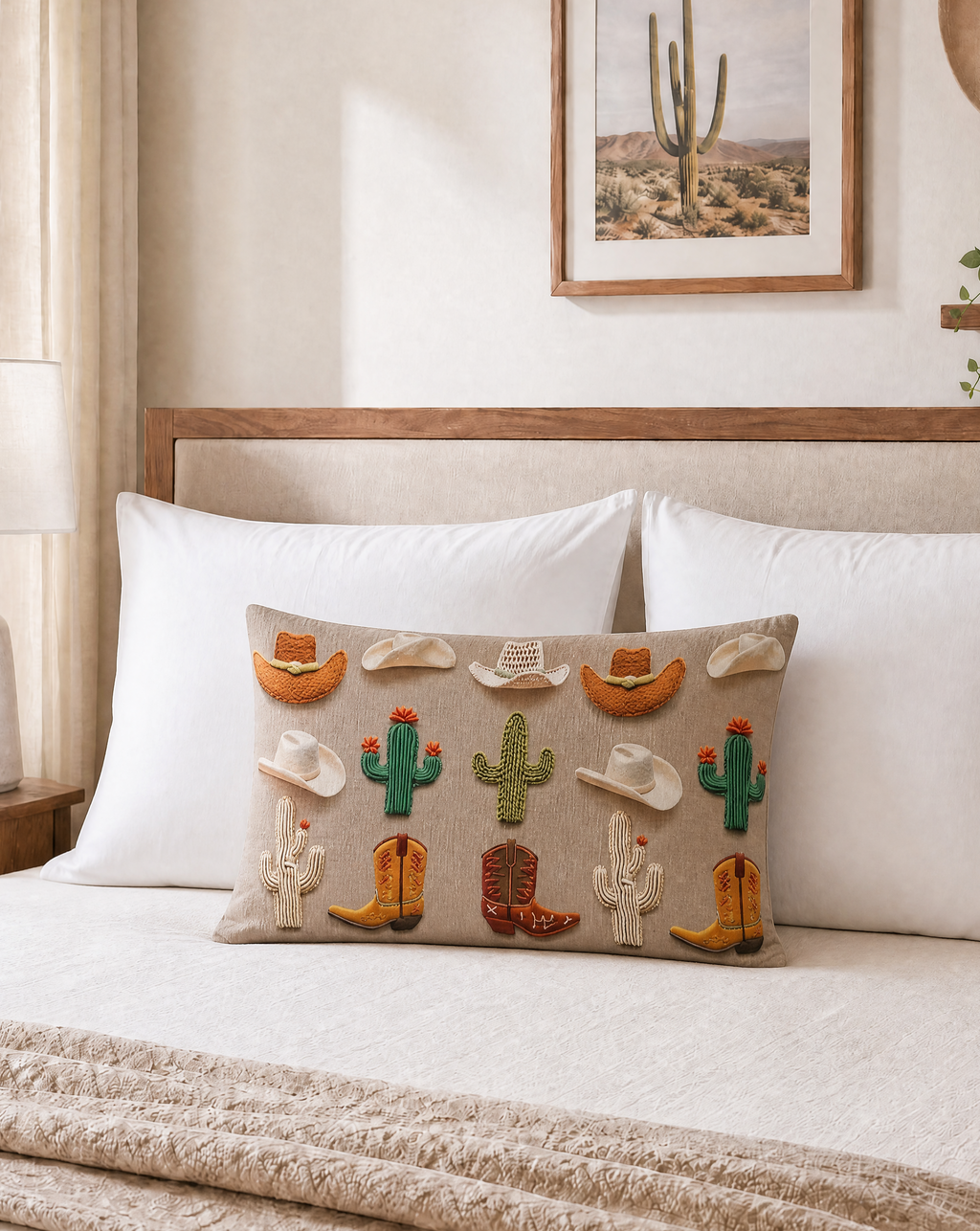 Baha Ranch Western Cactus Pillow Case Made in America by Baha Ranch Western Wear