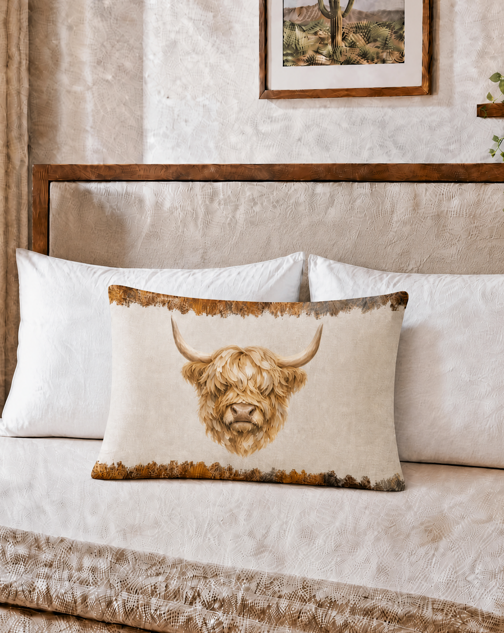 Baha Ranch Howdy Highland Pillowcase Made in America by Baha Ranch Western Wear