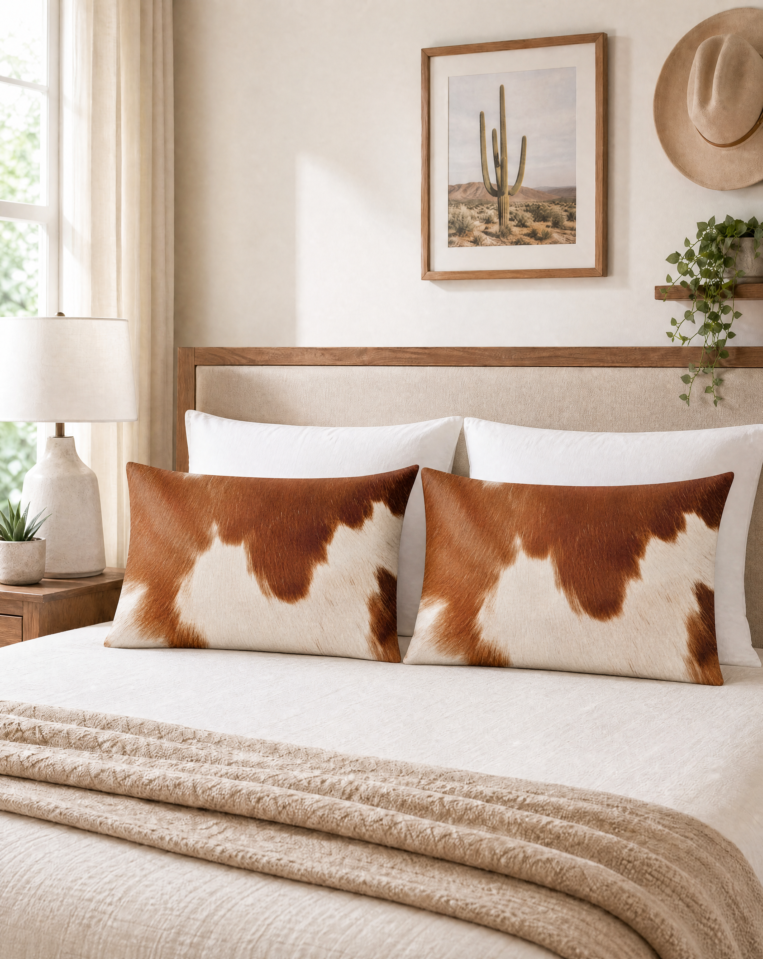 Baha Ranch Cowhide Print Pillowcase Made in America by Baha Ranch Western Wear - product image 2