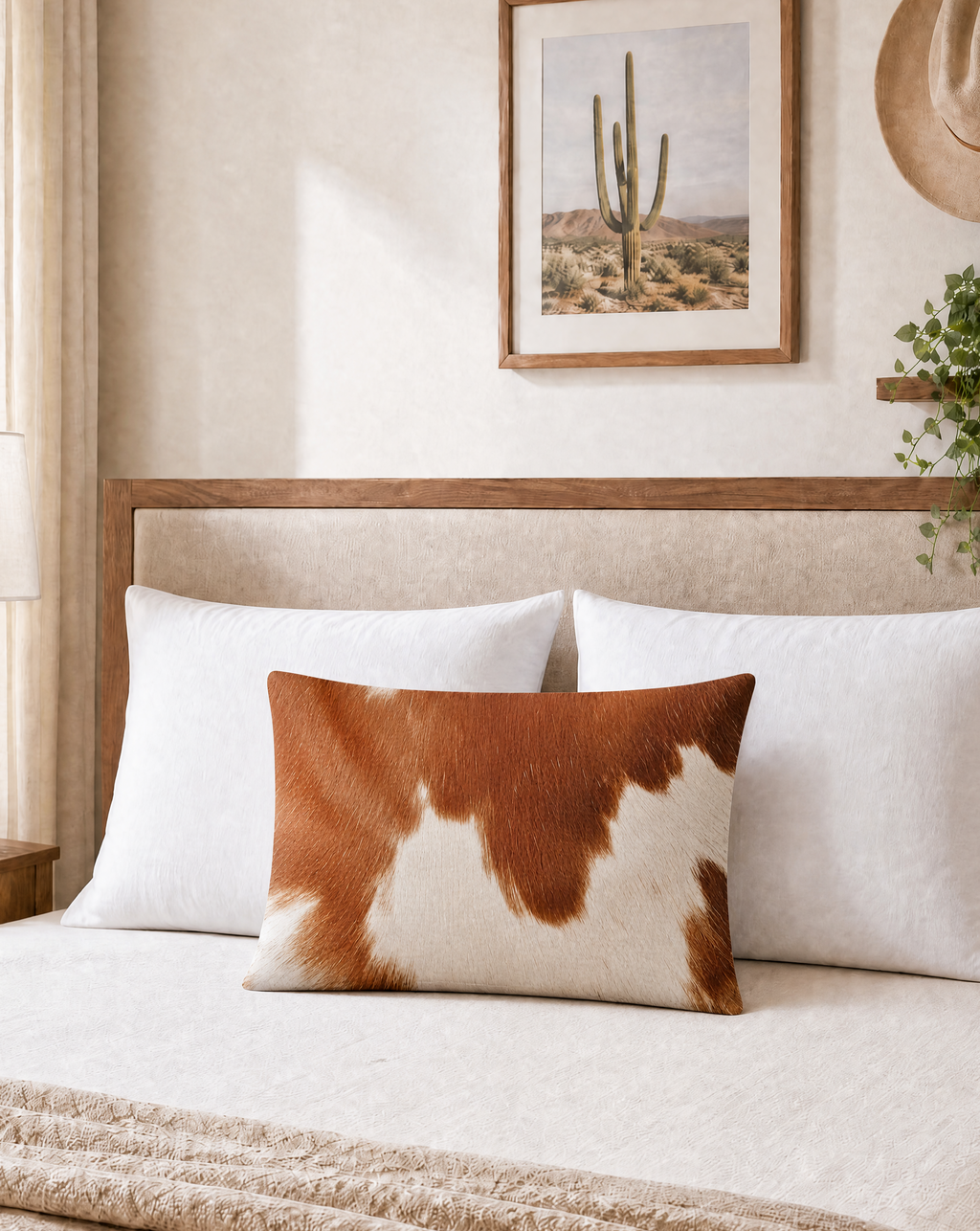 Baha Ranch Cowhide Print Pillowcase Made in America by Baha Ranch Western Wear
