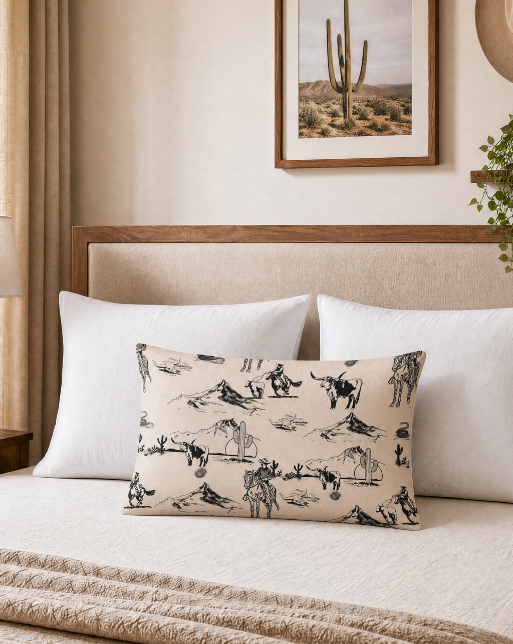 Baha Ranch Ranch Life Beige Pillowcase Made in America by Baha Ranch Western Wear