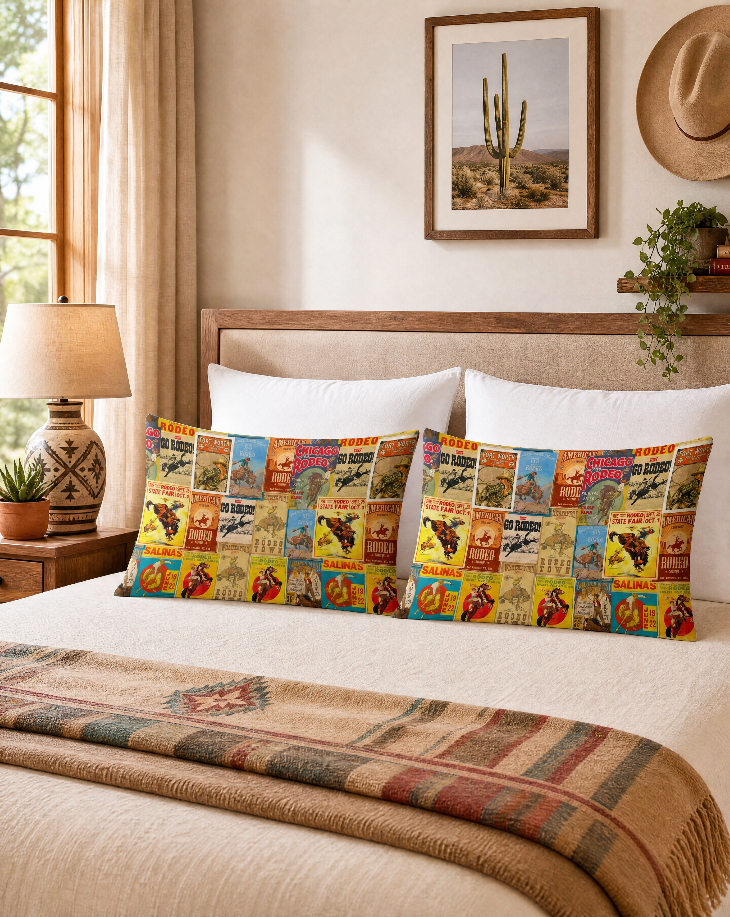Baha Ranch Vintage Rodeo Poster Pillow Case Made in America by Baha Ranch Western Wear - product image 3