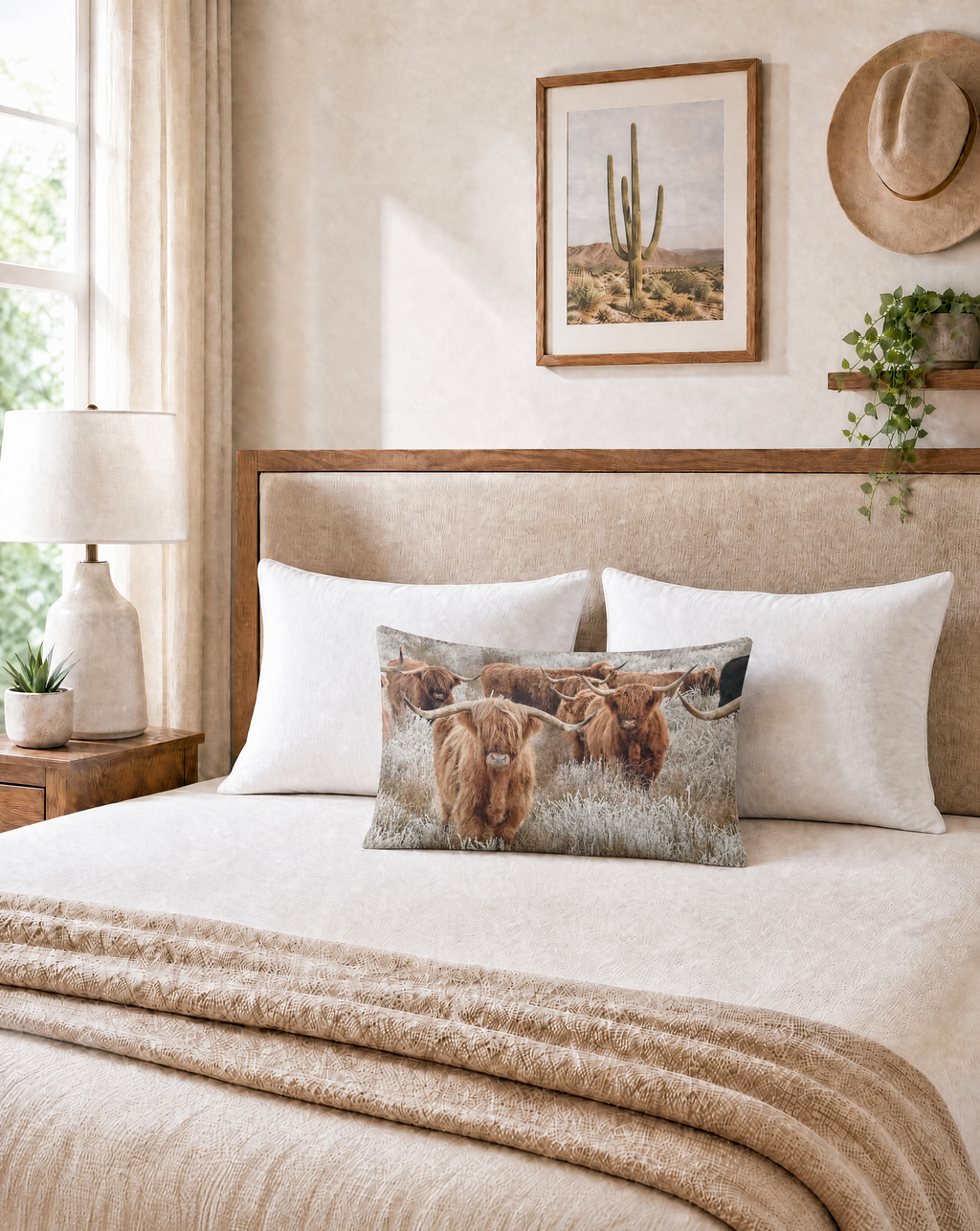 Baha Ranch Highland Herd Pillowcase Made in America by Baha Ranch Western Wear