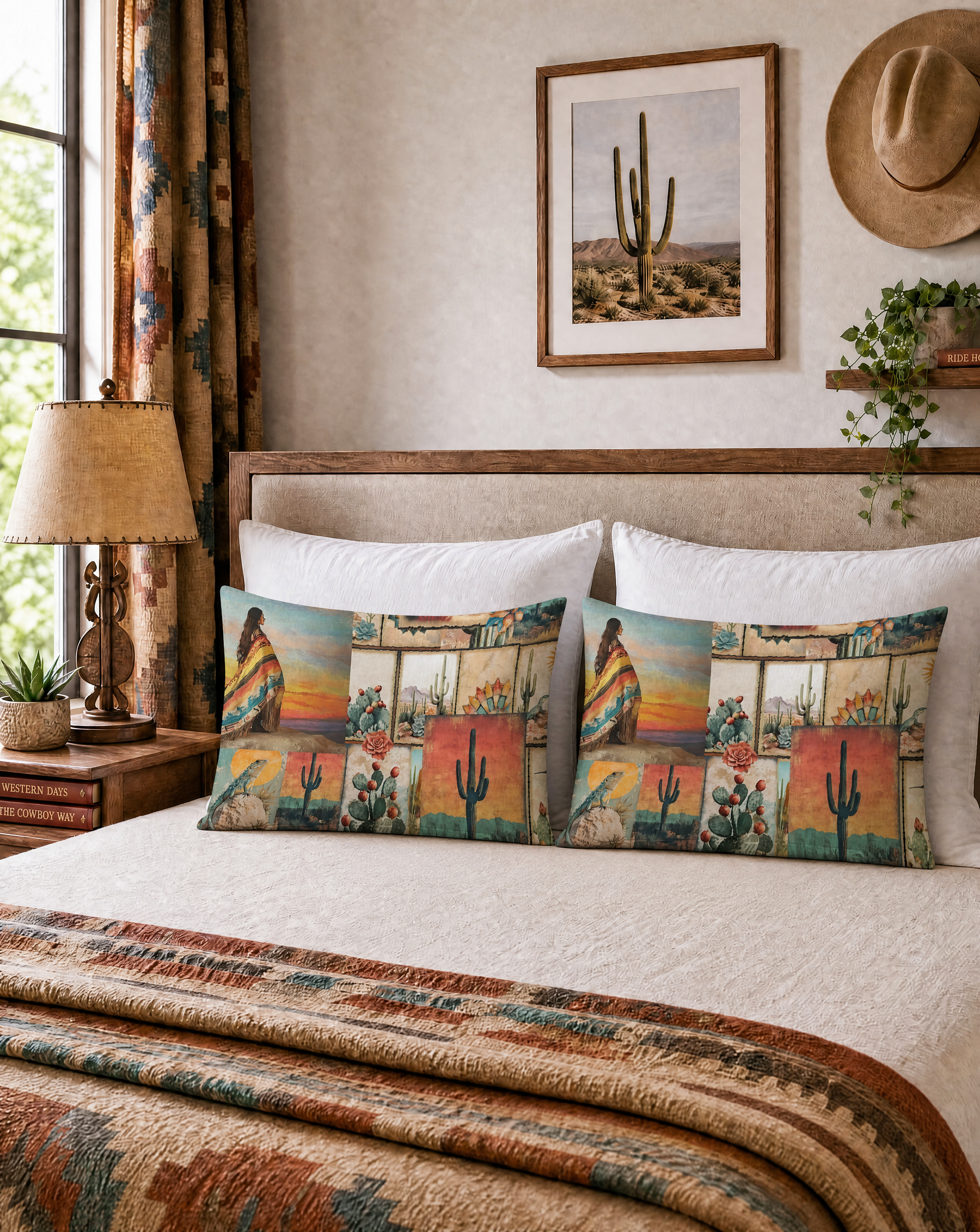 Baha Ranch Pictures of the Southwest Queen Size Pillow Case Made in America by Baha Ranch Western Wear