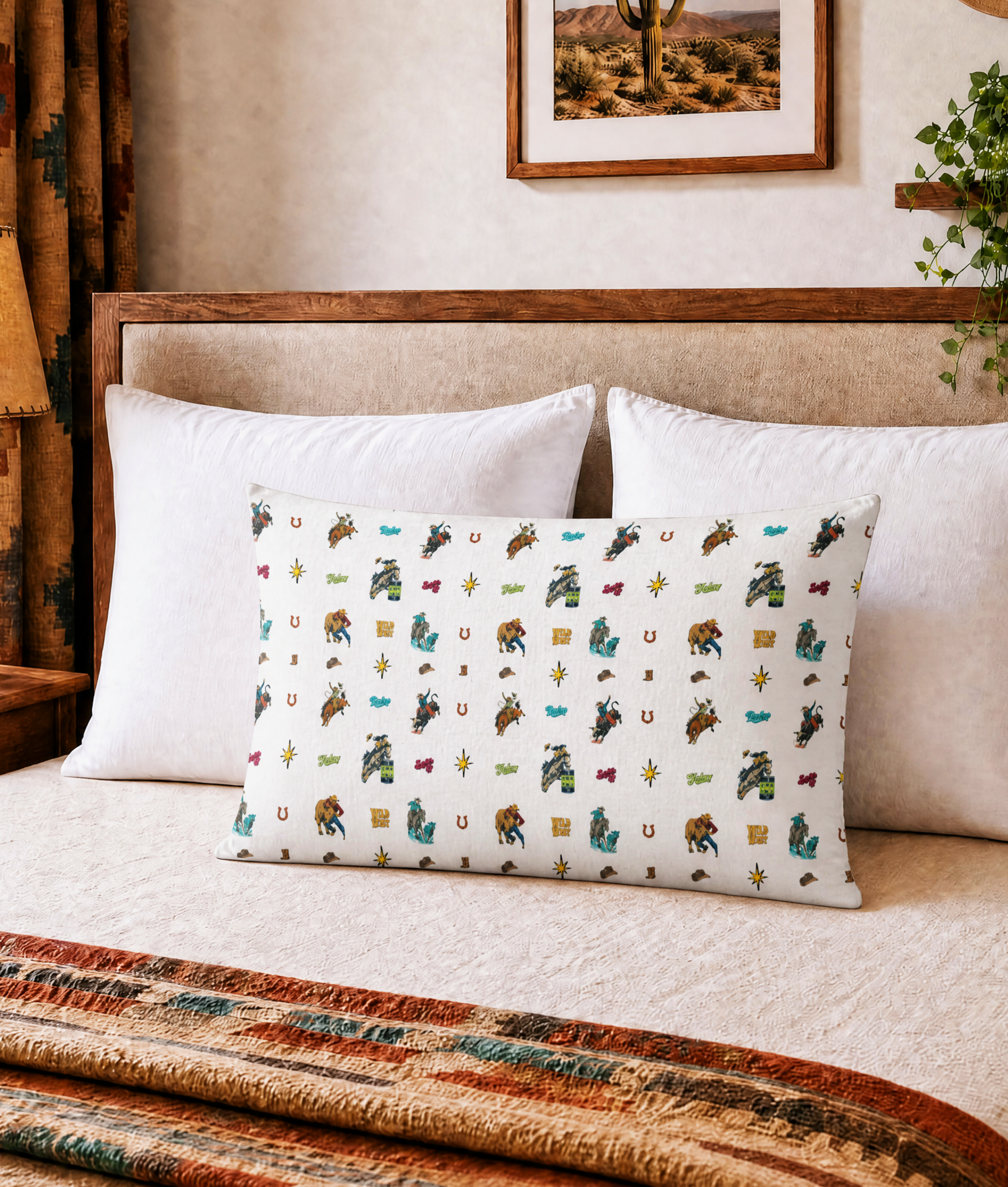 Baha Ranch the Last roundup Collage Pillow Case Made in America by Baha Ranch Western Wear