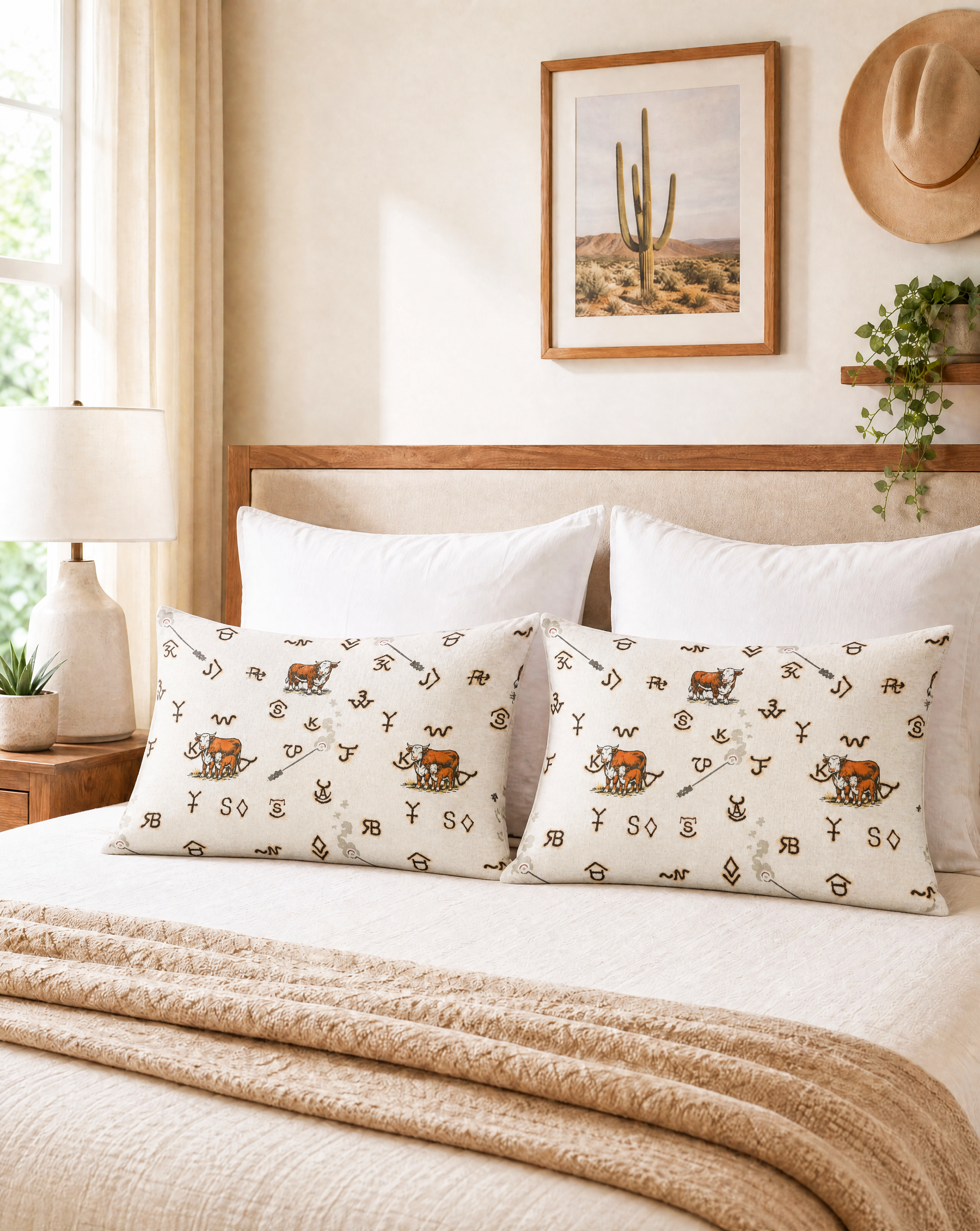 Baha Ranch Hereford Brands Pillowcase Made in America by Baha Ranch Western Wear - product image 2