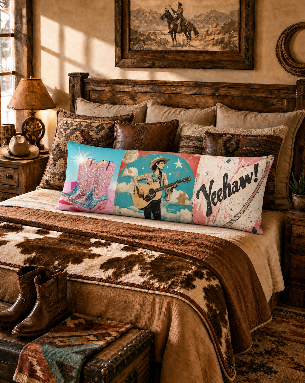 Baha Ranch Yeehaw Cowgirl Body Pillow Cover Made in America by Baha Ranch Western Wear - product image 6