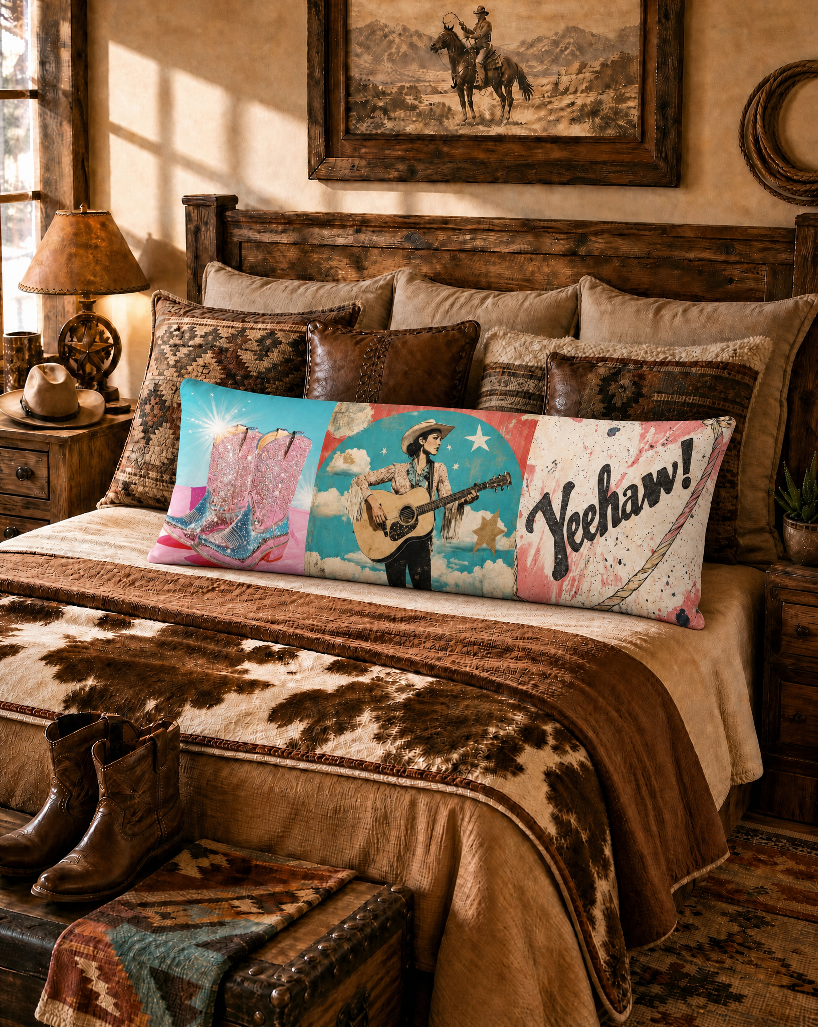 Baha Ranch Yeehaw Cowgirl Body Pillow Cover Made in America by Baha Ranch Western Wear - product image 6