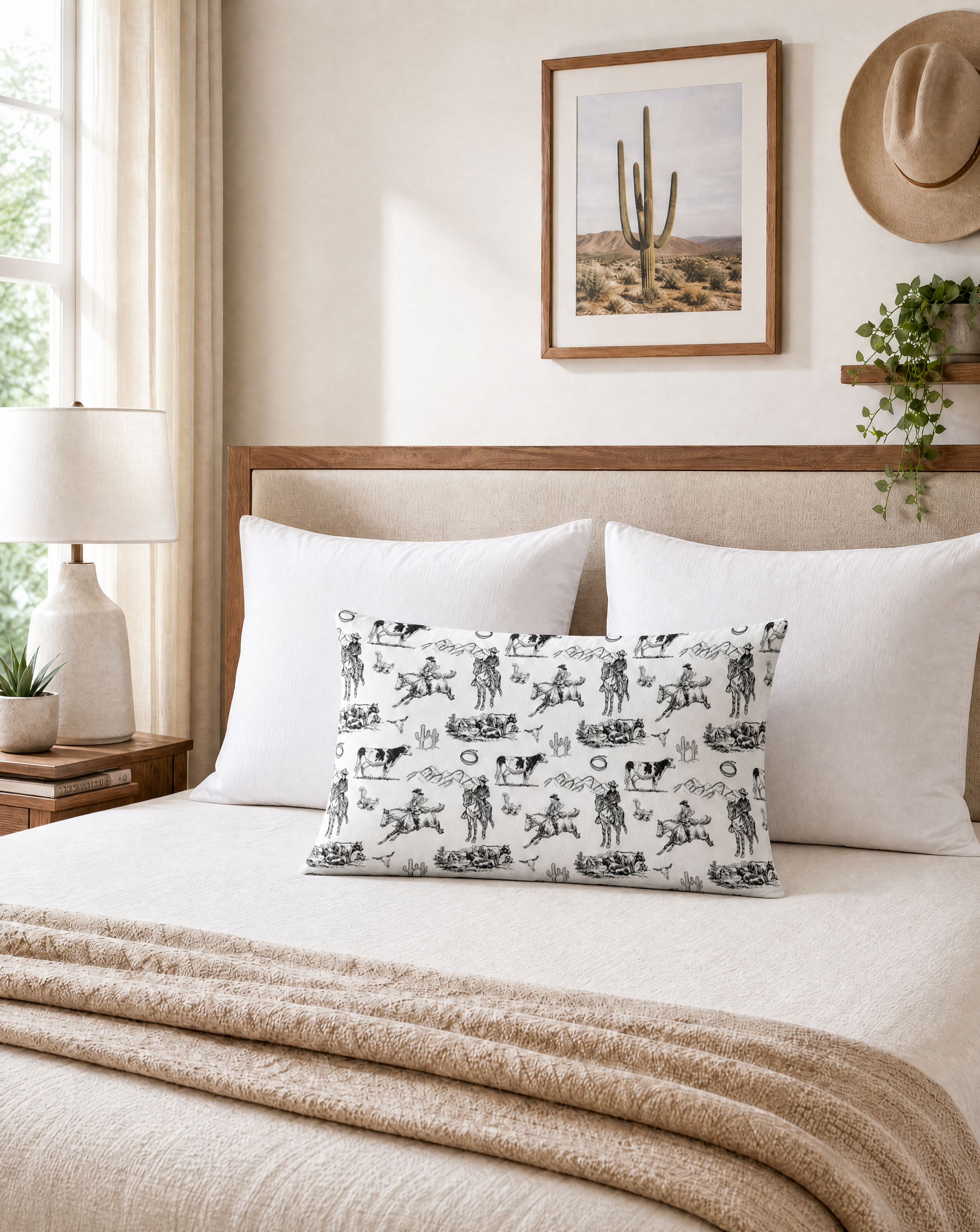 Baha Ranch Ranch Life Pillow Case White Made in America by Baha Ranch Western Wear